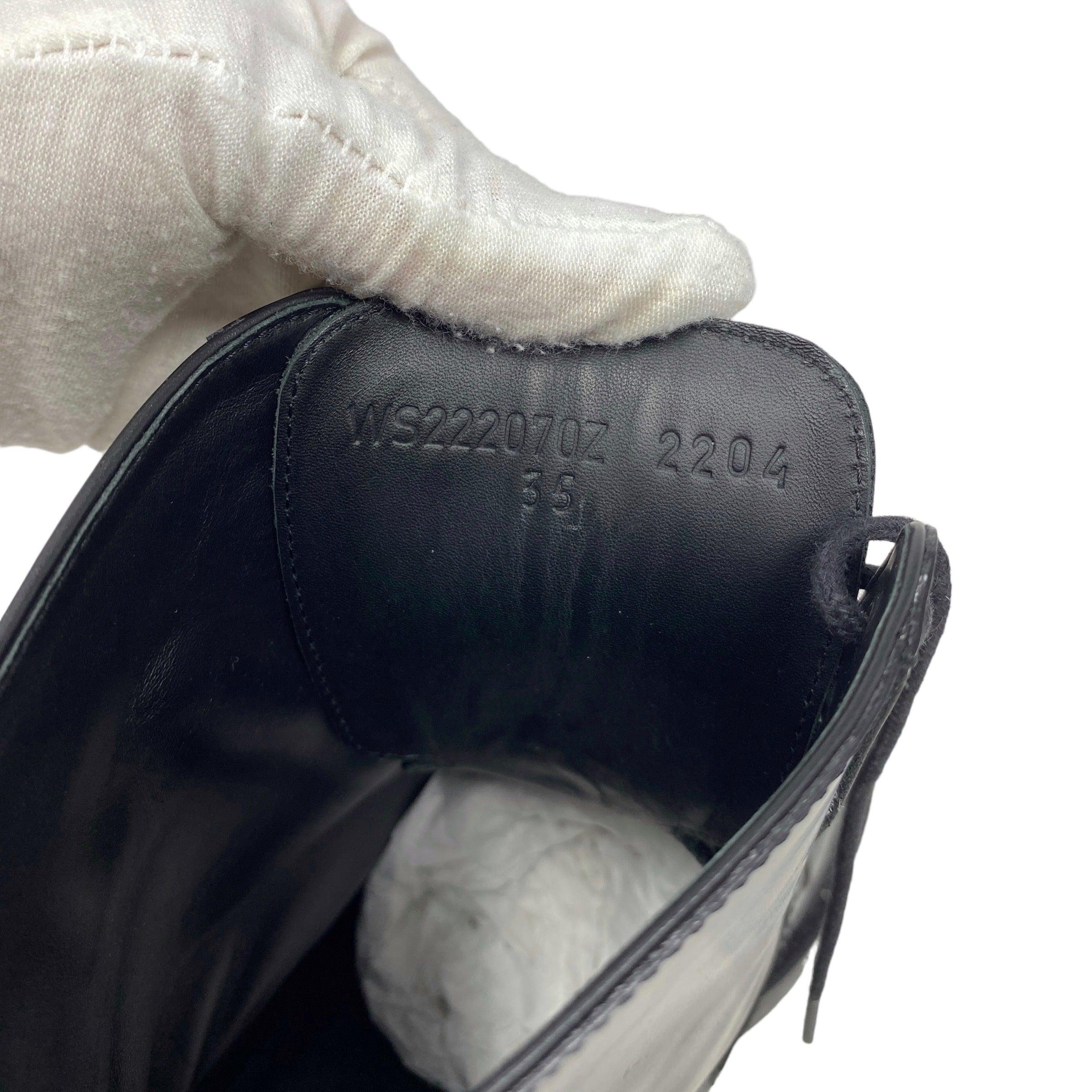 Hermes Noir Funk Ankle Boots 35