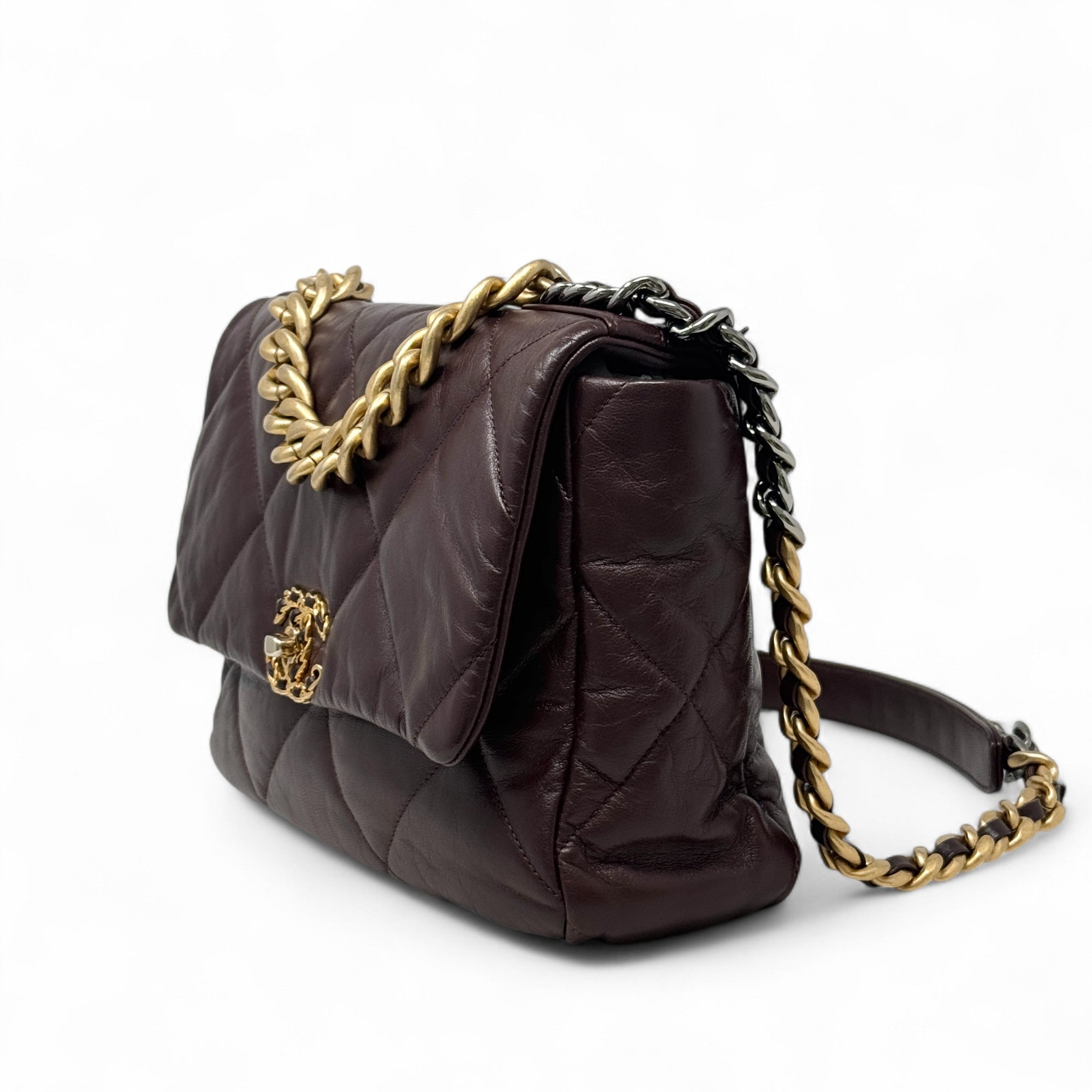 Chanel Burgundy 19 Medium Flap
