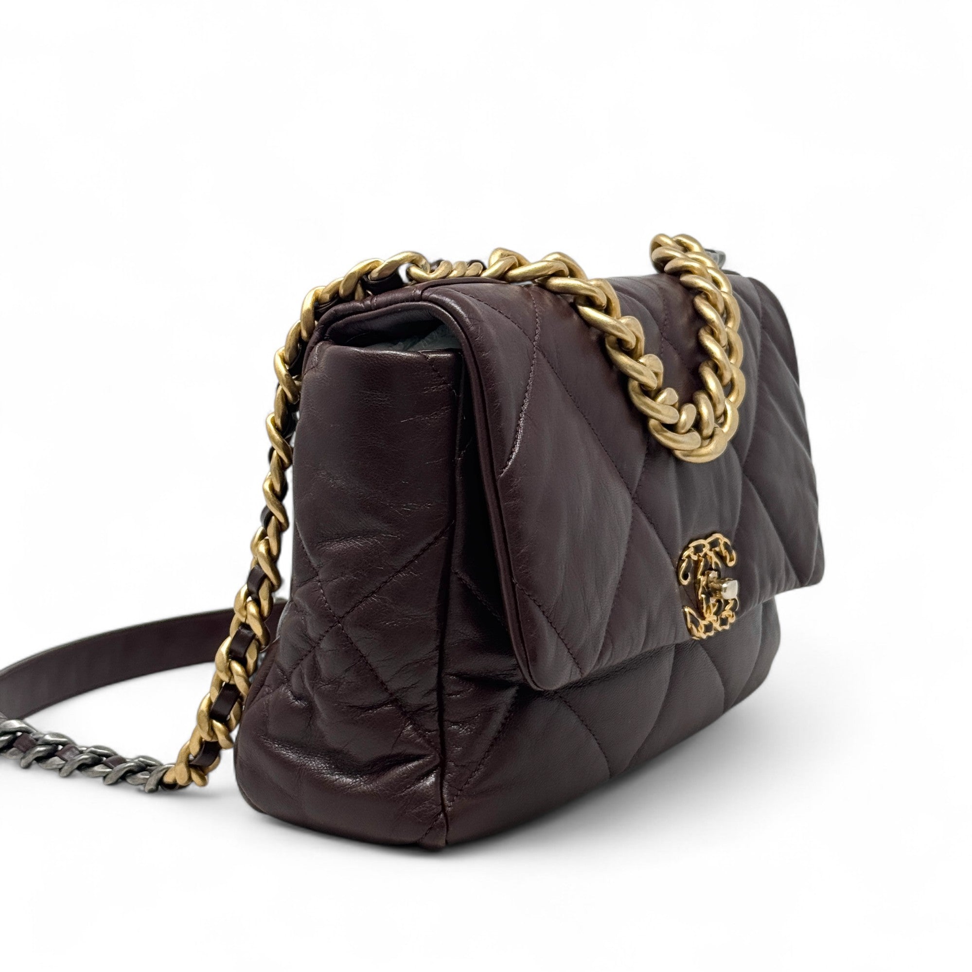Chanel Burgundy 19 Medium Flap
