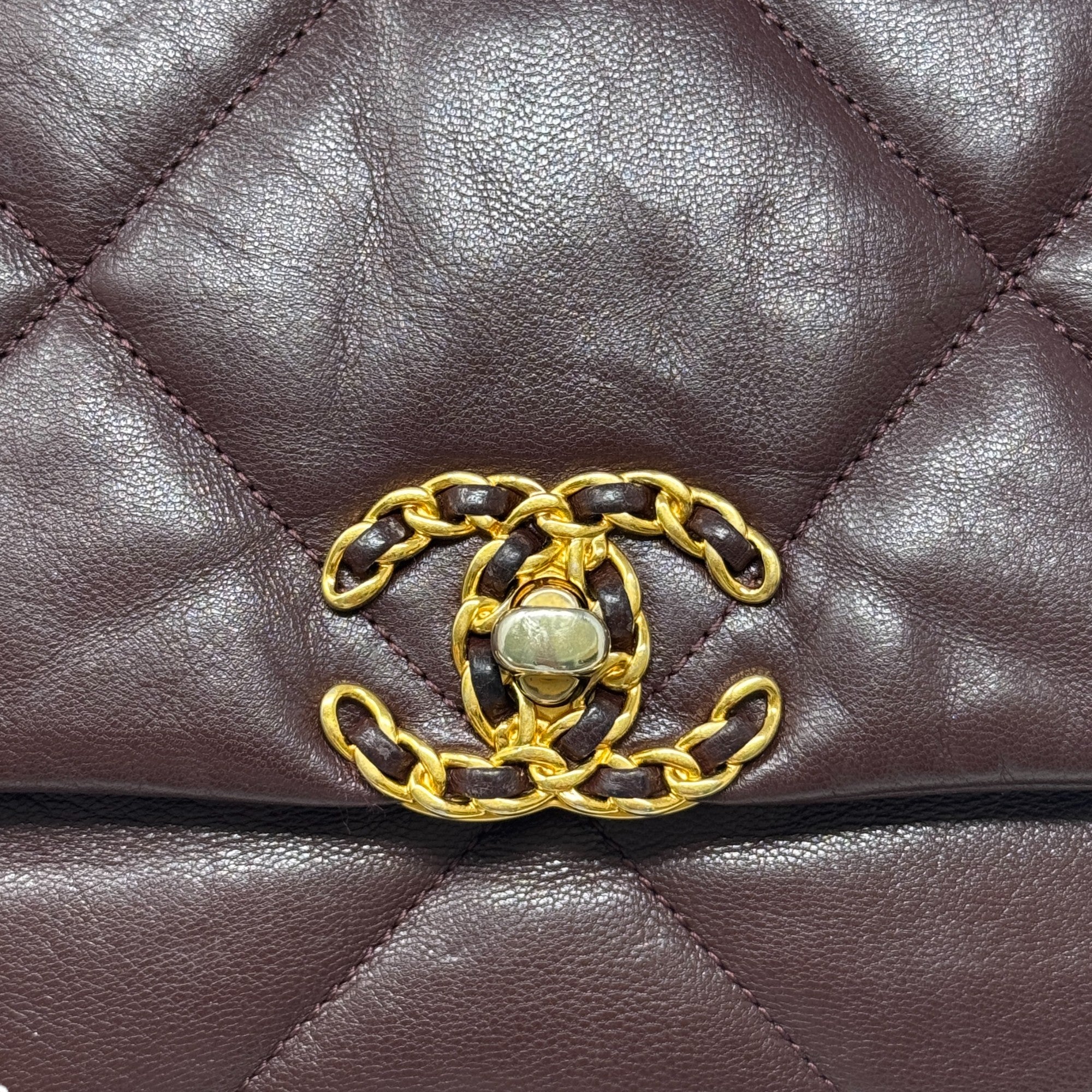 Chanel Burgundy 19 Medium Flap