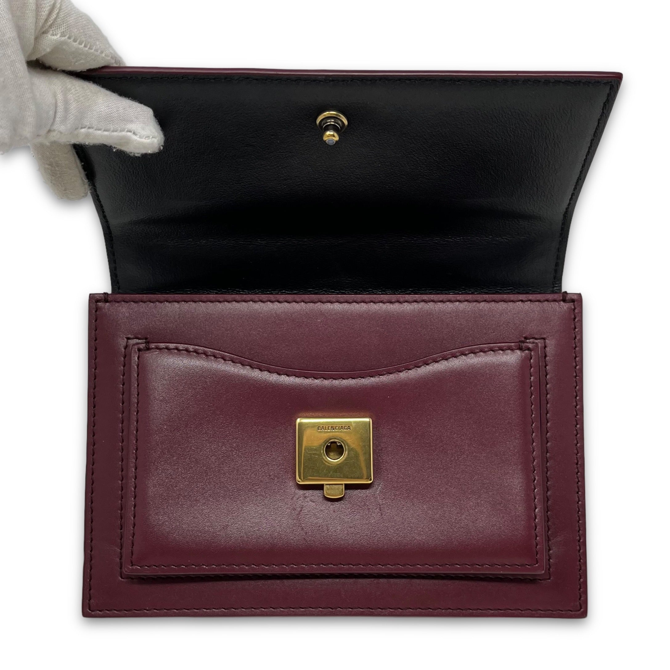 Balenciaga Burgundy Sharp XS Bag
