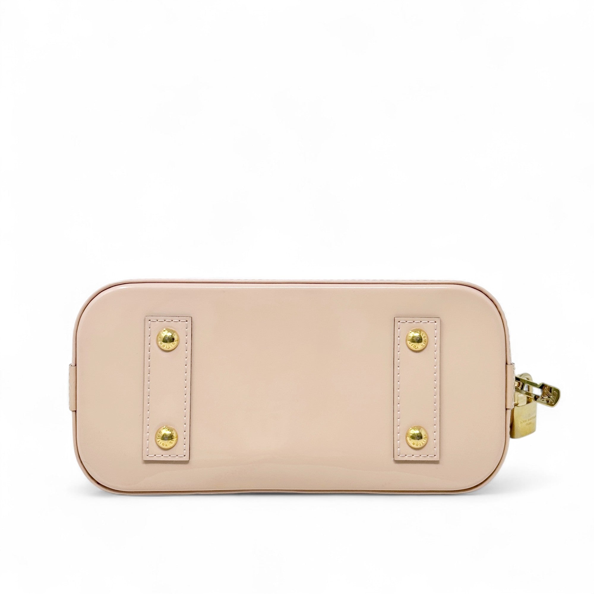 Louis Vuitton Pink Patent Monogram Vernis Alma BB
