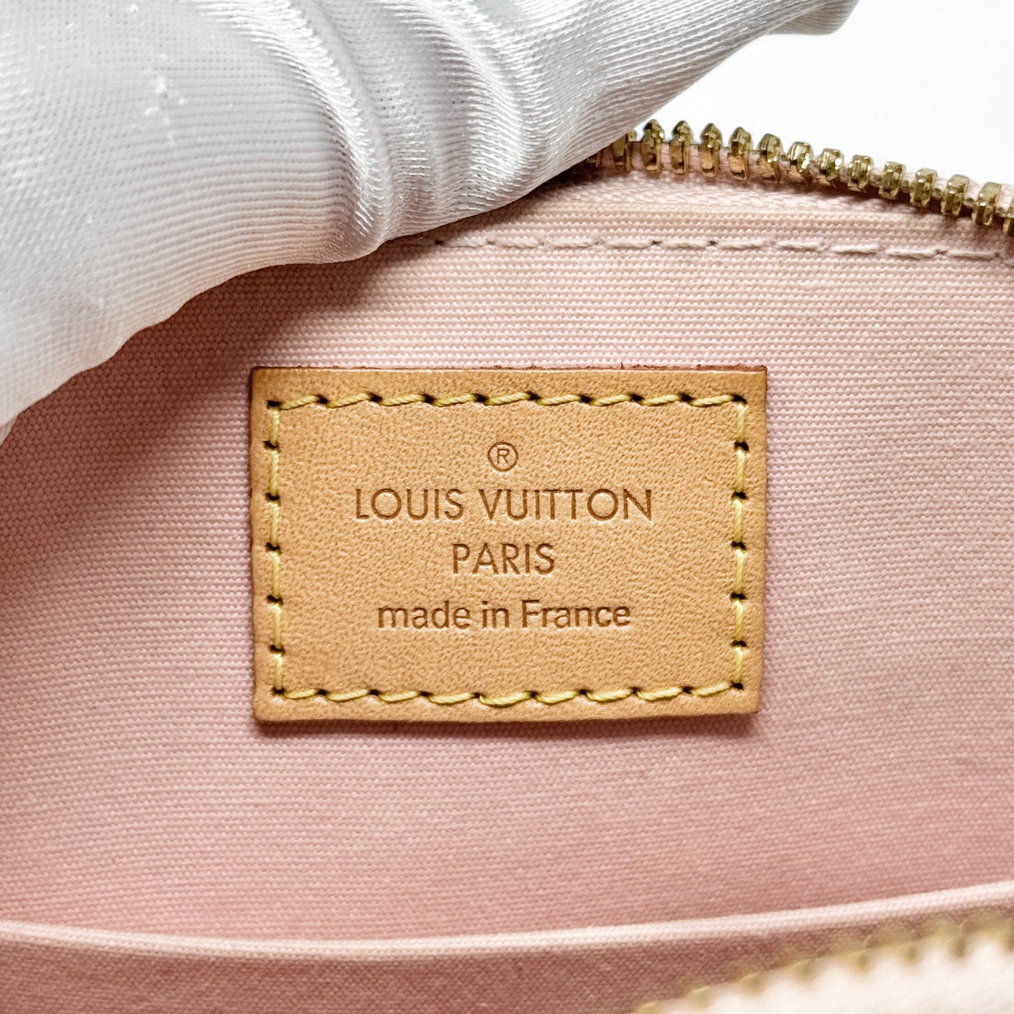 Louis Vuitton Pink Patent Monogram Vernis Alma BB