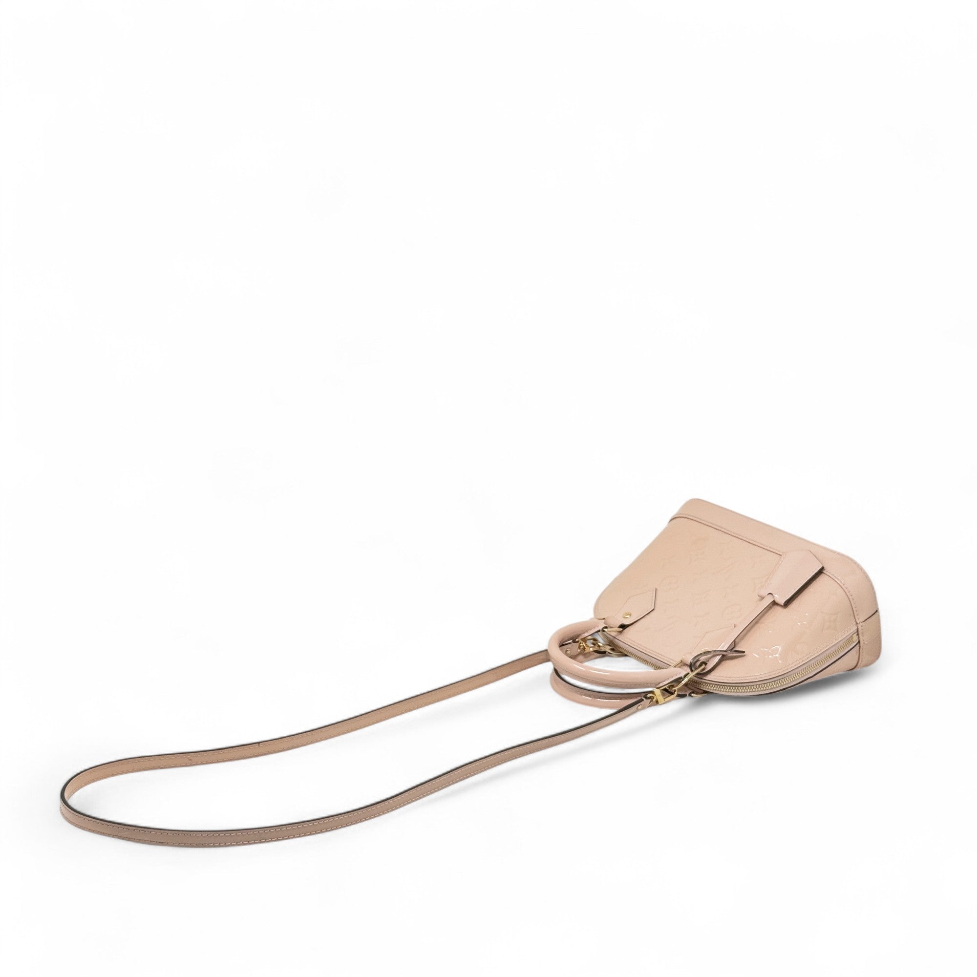 Louis Vuitton Pink Patent Monogram Vernis Alma BB