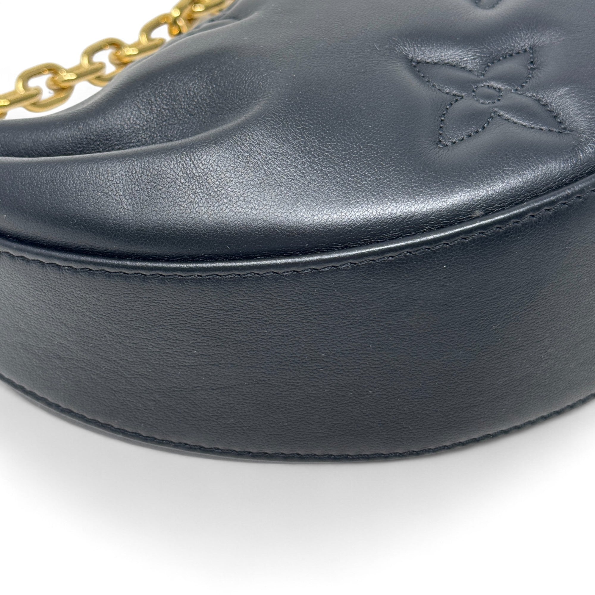 Louis Vuitton Black Calfskin Bubblegram Over The Moon