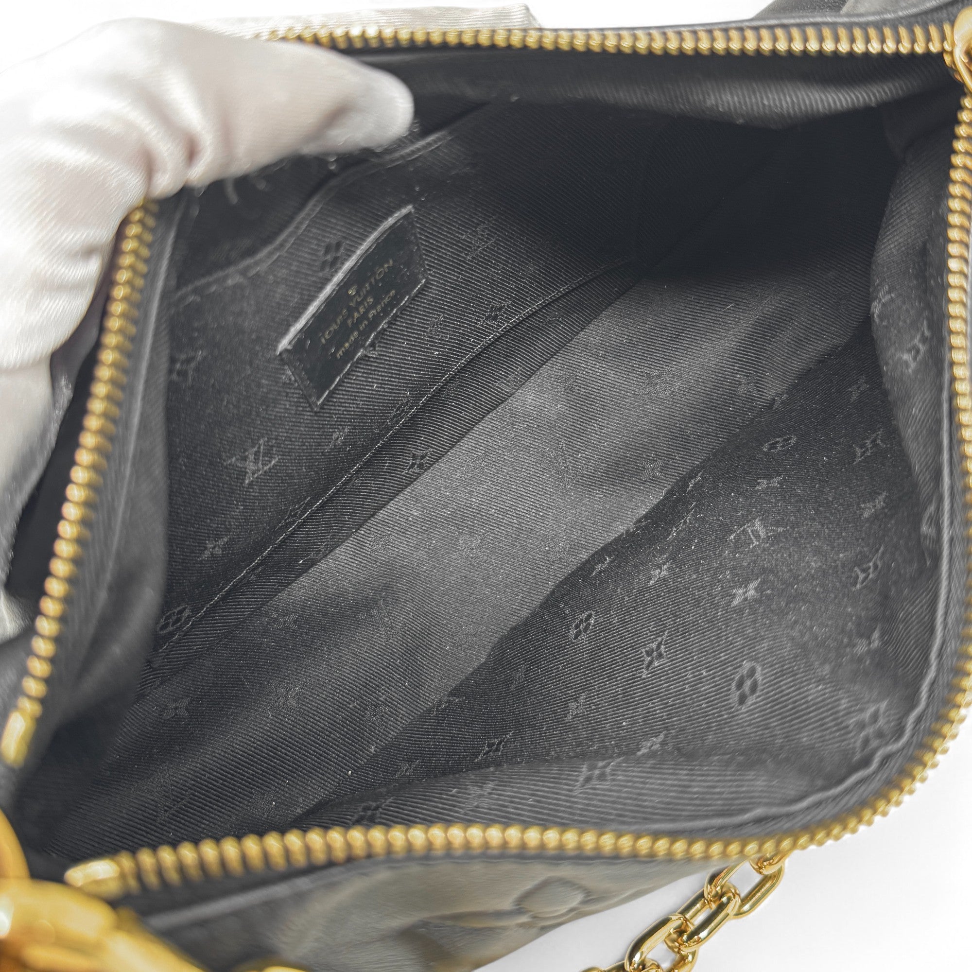 Louis Vuitton Black Calfskin Bubblegram Over The Moon