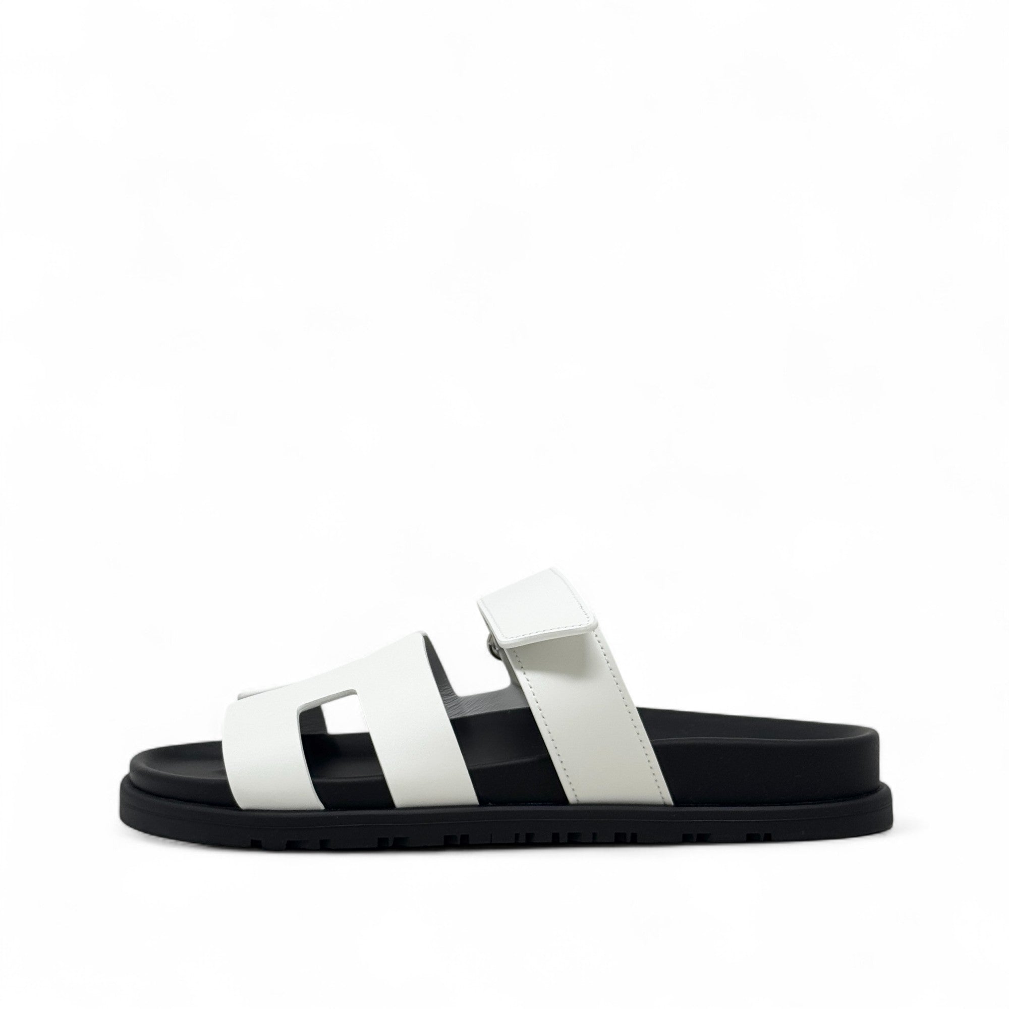 Hermes Blanc Chypre Sandals 37