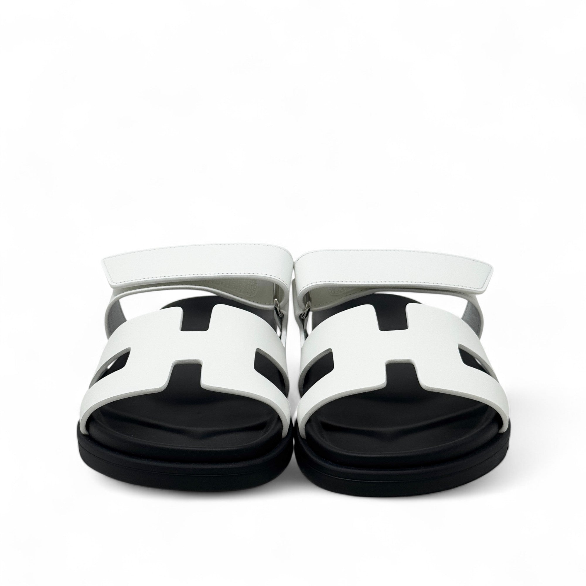 Hermes Blanc Chypre Sandals 37