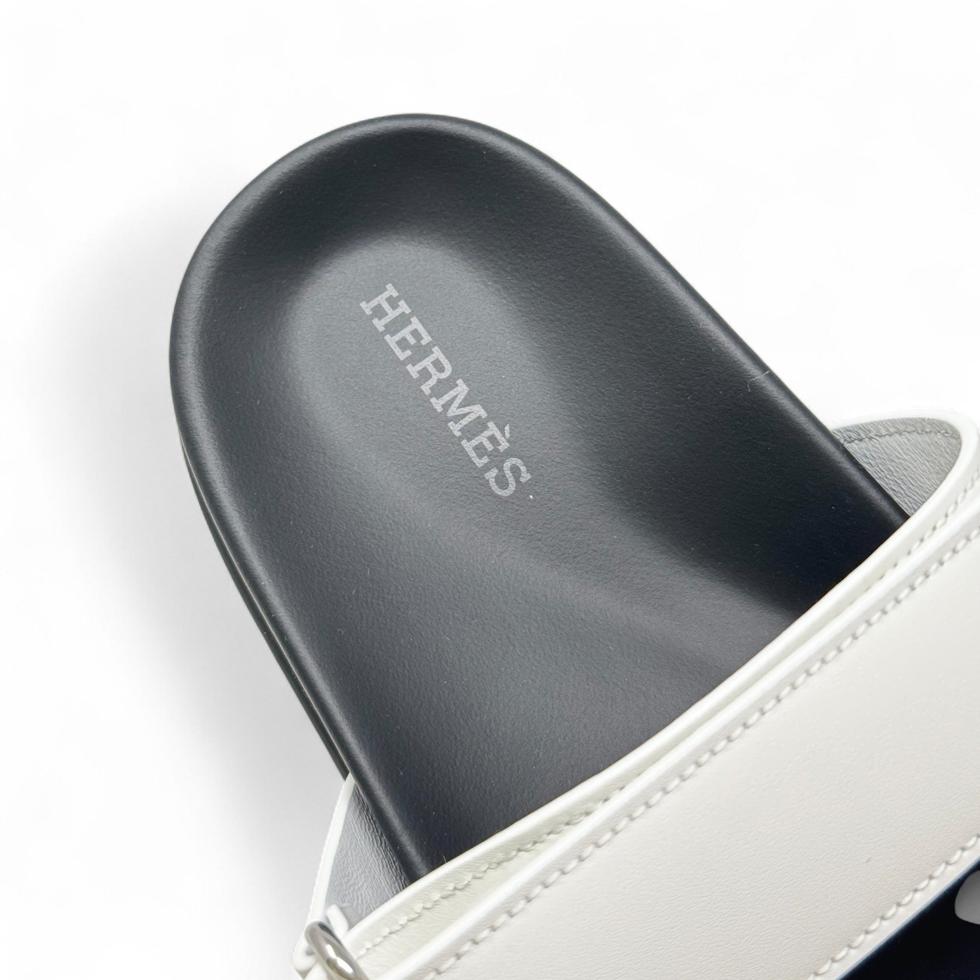Hermes Blanc Chypre Sandals 37