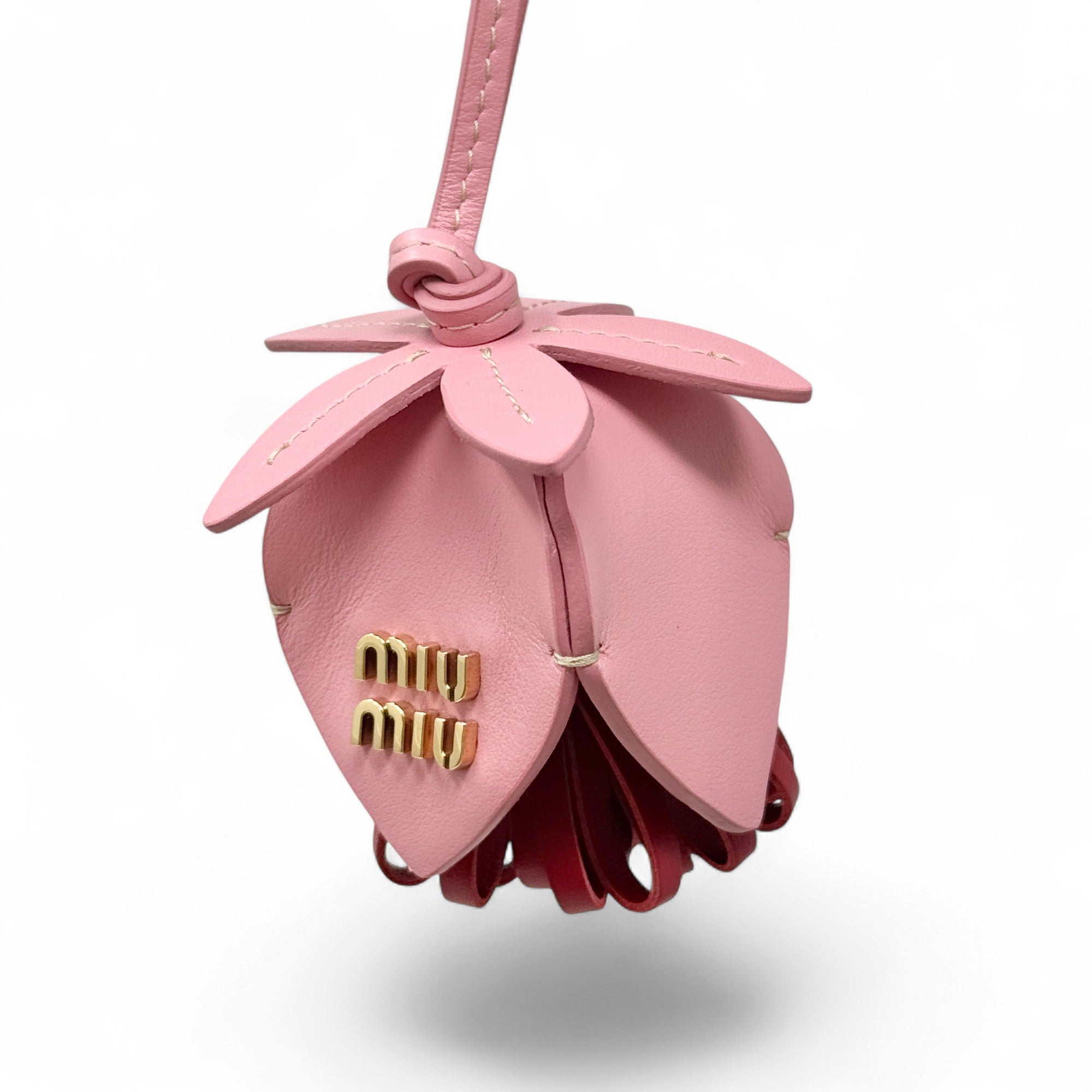 Miu Miu Pink Leather Trick Charm