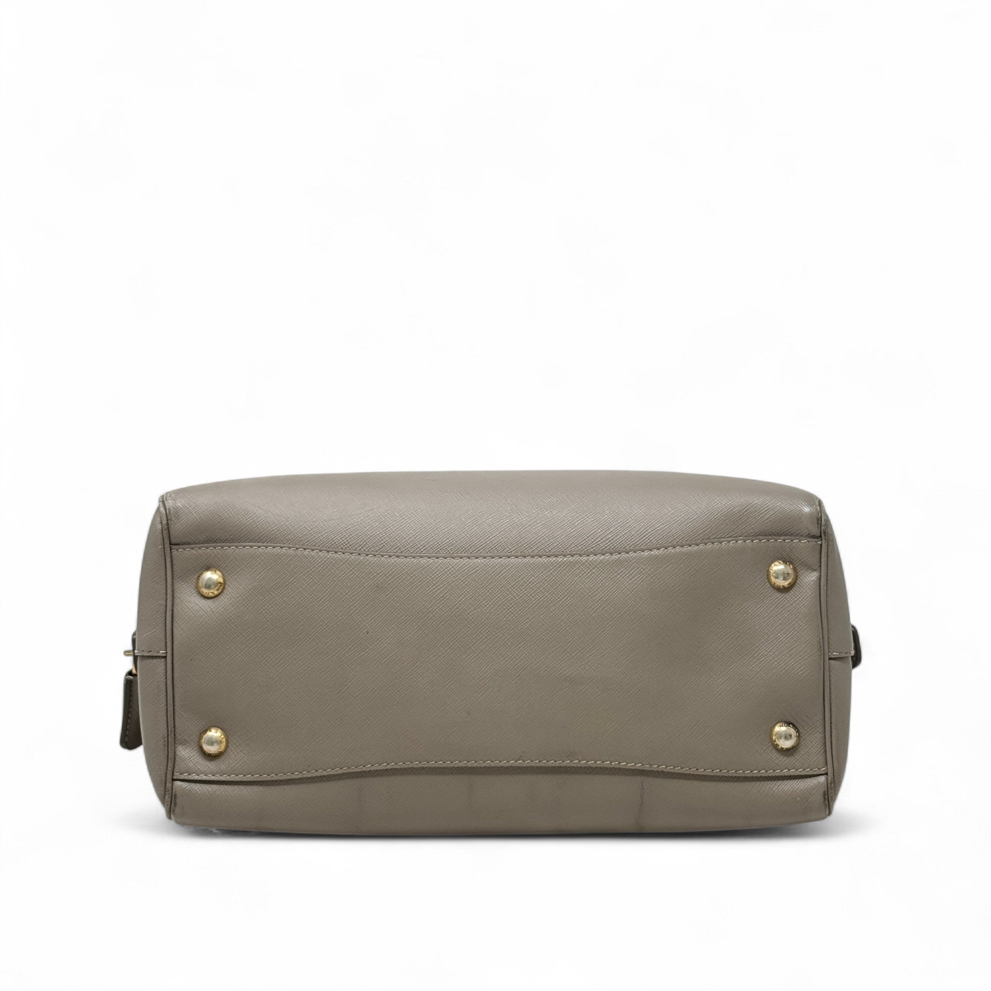 Prada Grey Saffiano Bowler
