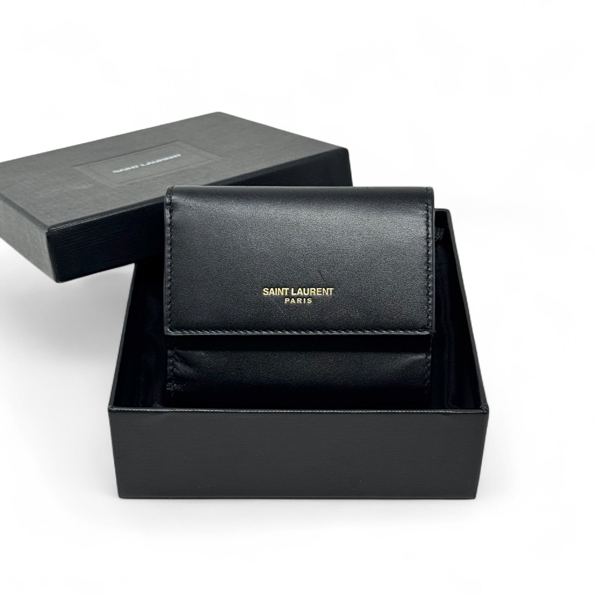 Saint Laurent Black Compact Wallet