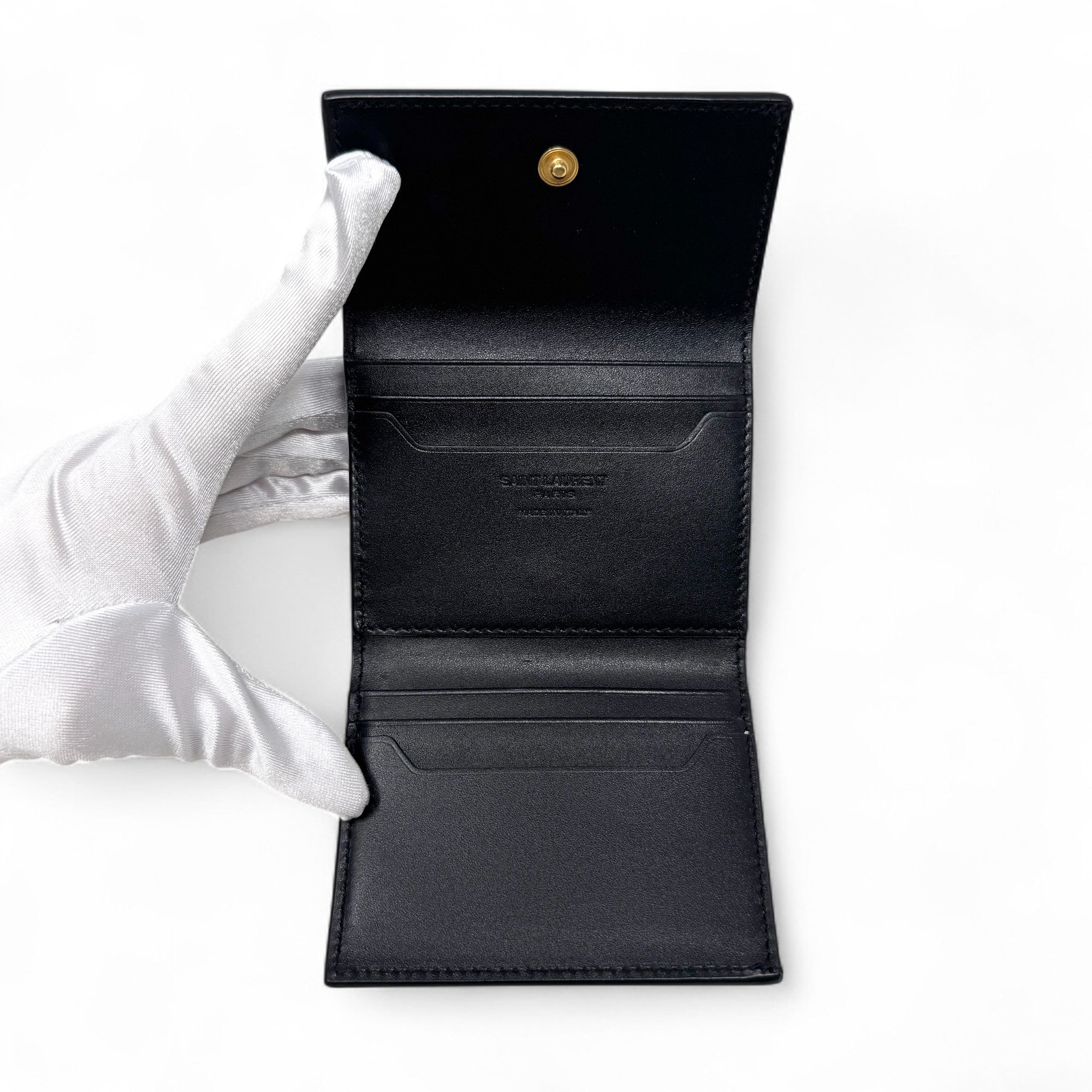Saint Laurent Black Compact Wallet