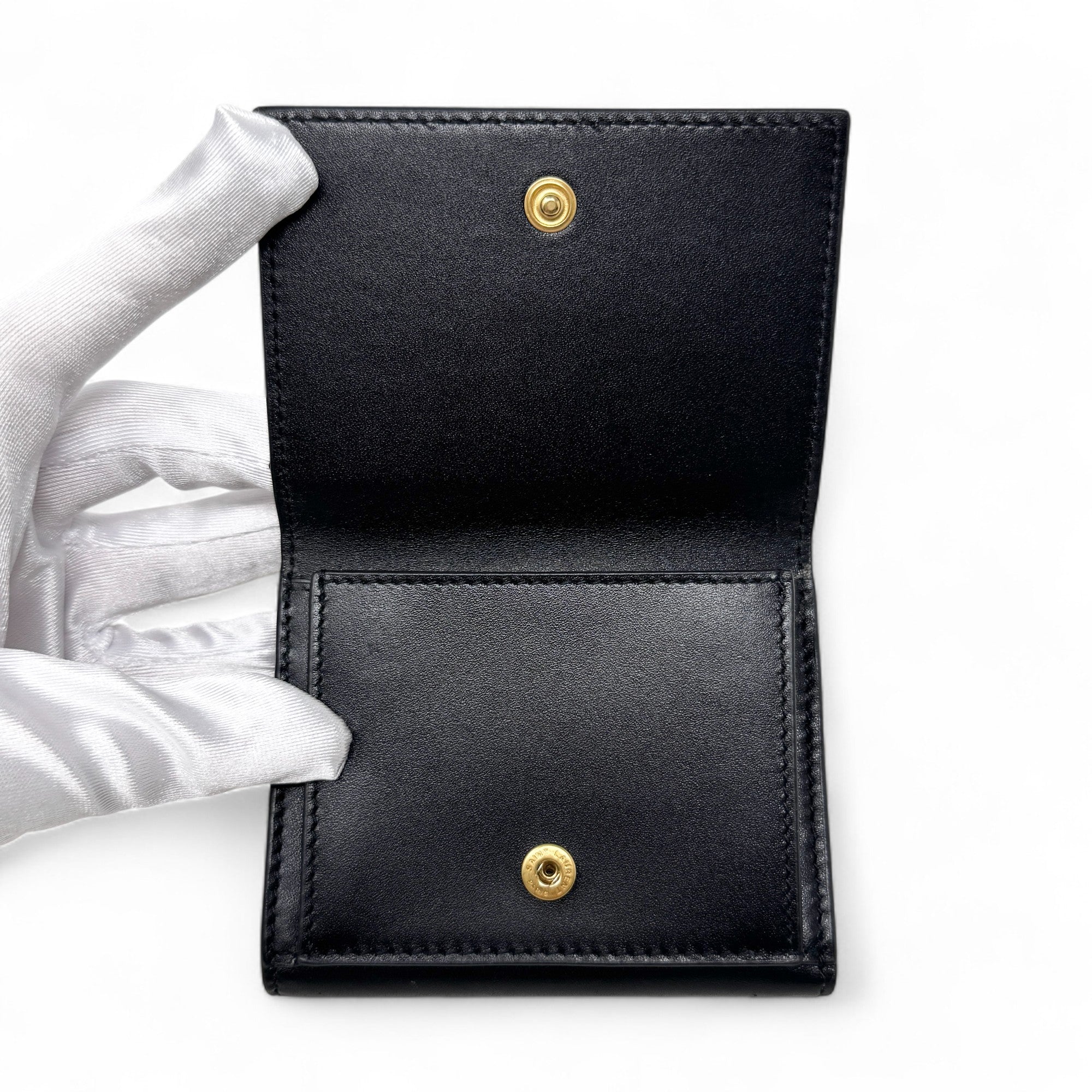 Saint Laurent Black Compact Wallet