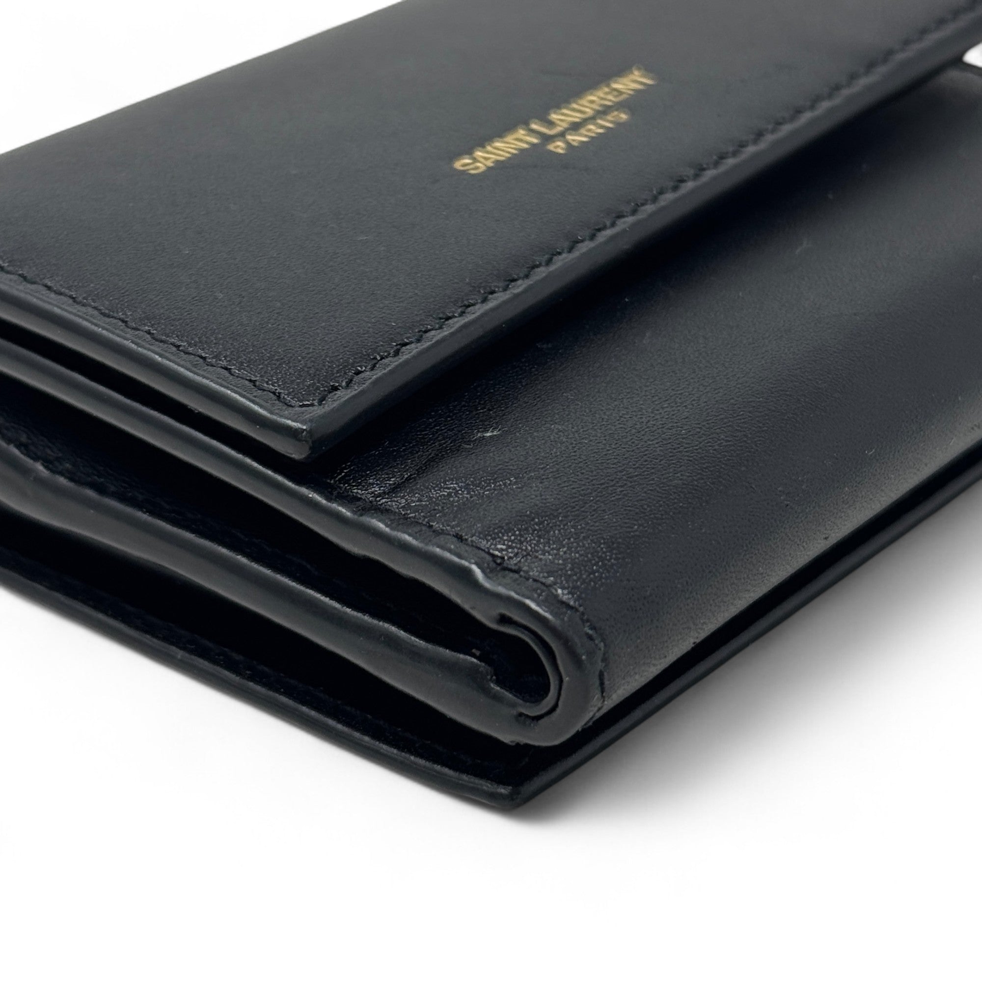 Saint Laurent Black Compact Wallet