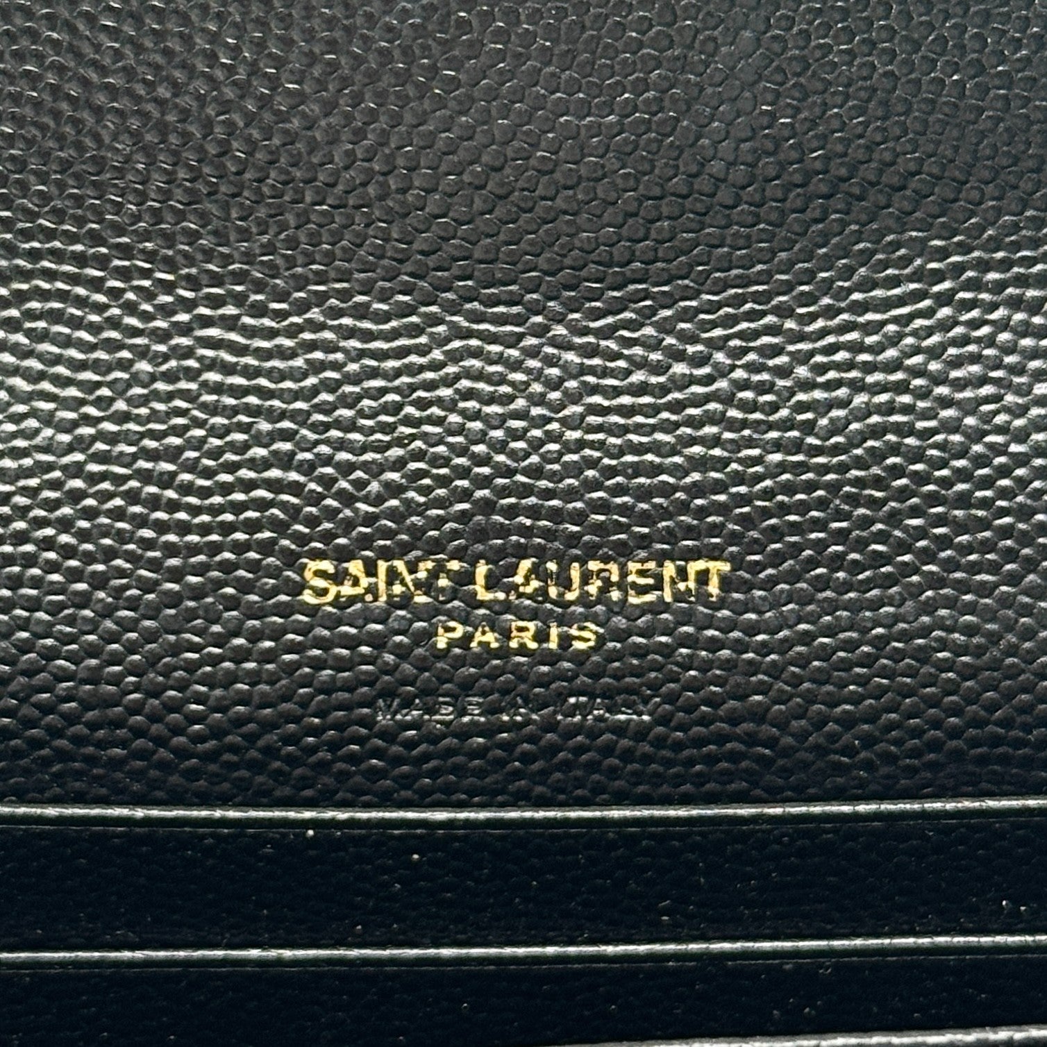 Saint Laurent Black Small Cassandre Envelope Wallet