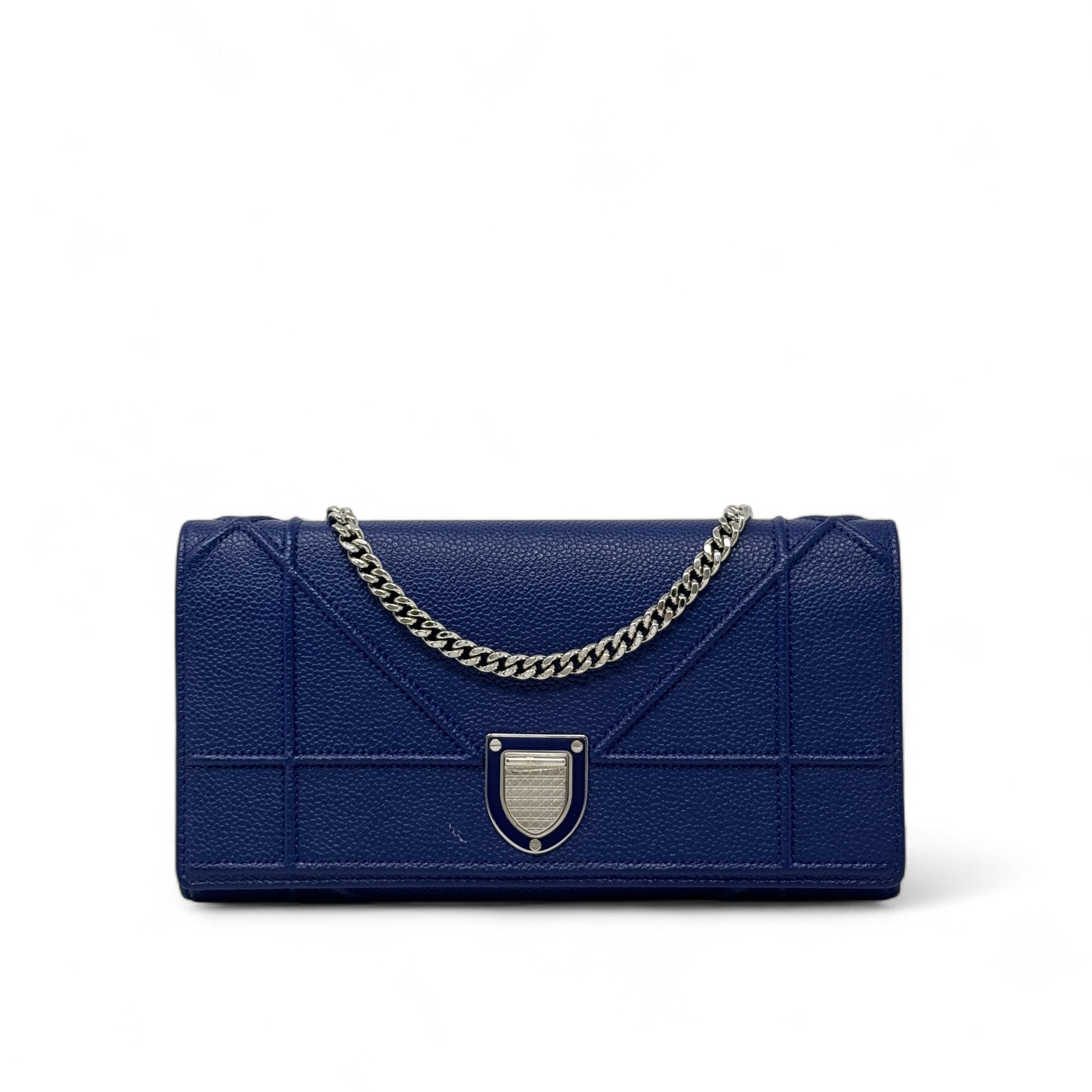 Dior Blue Diorama Wallet On Chain