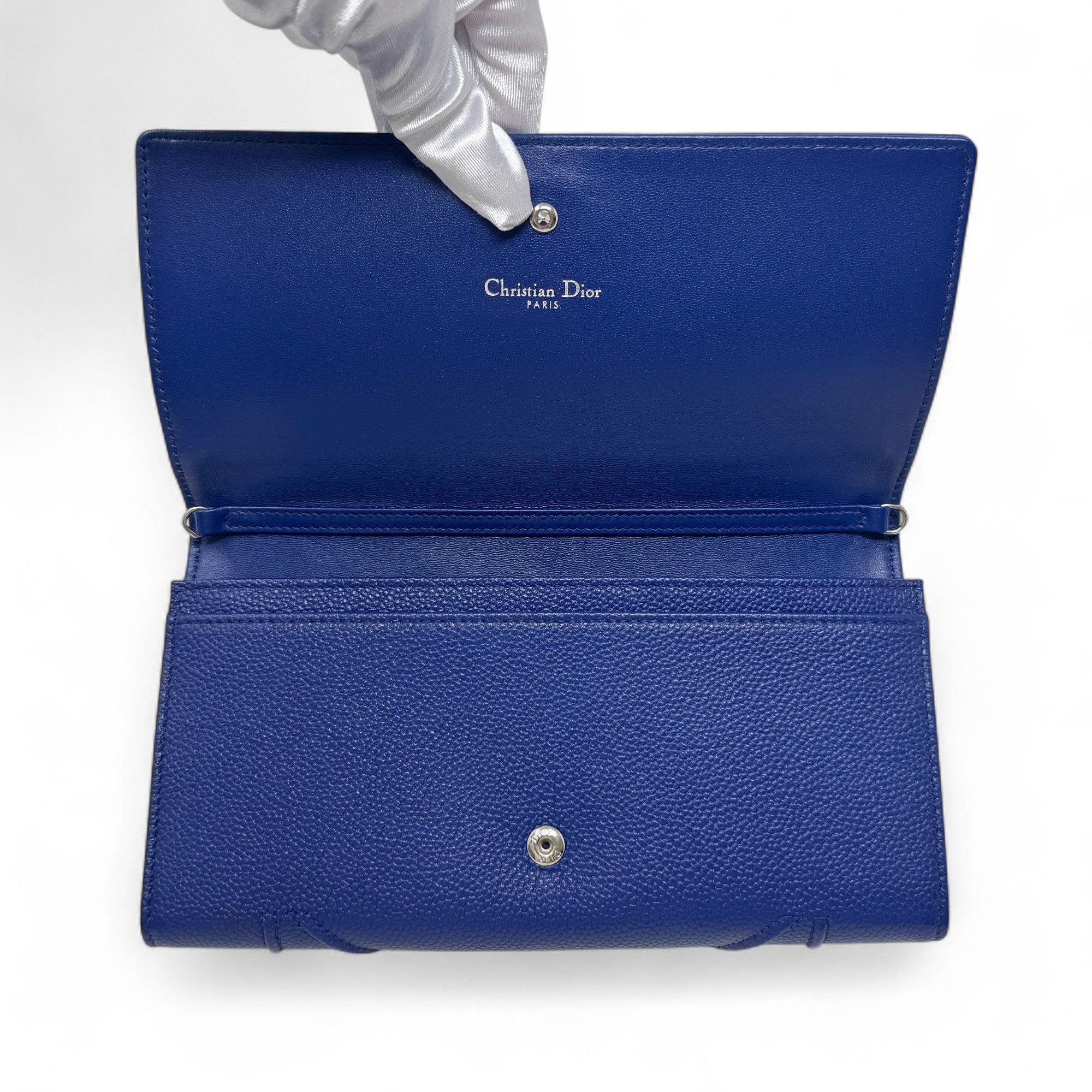 Dior Blue Diorama Wallet On Chain