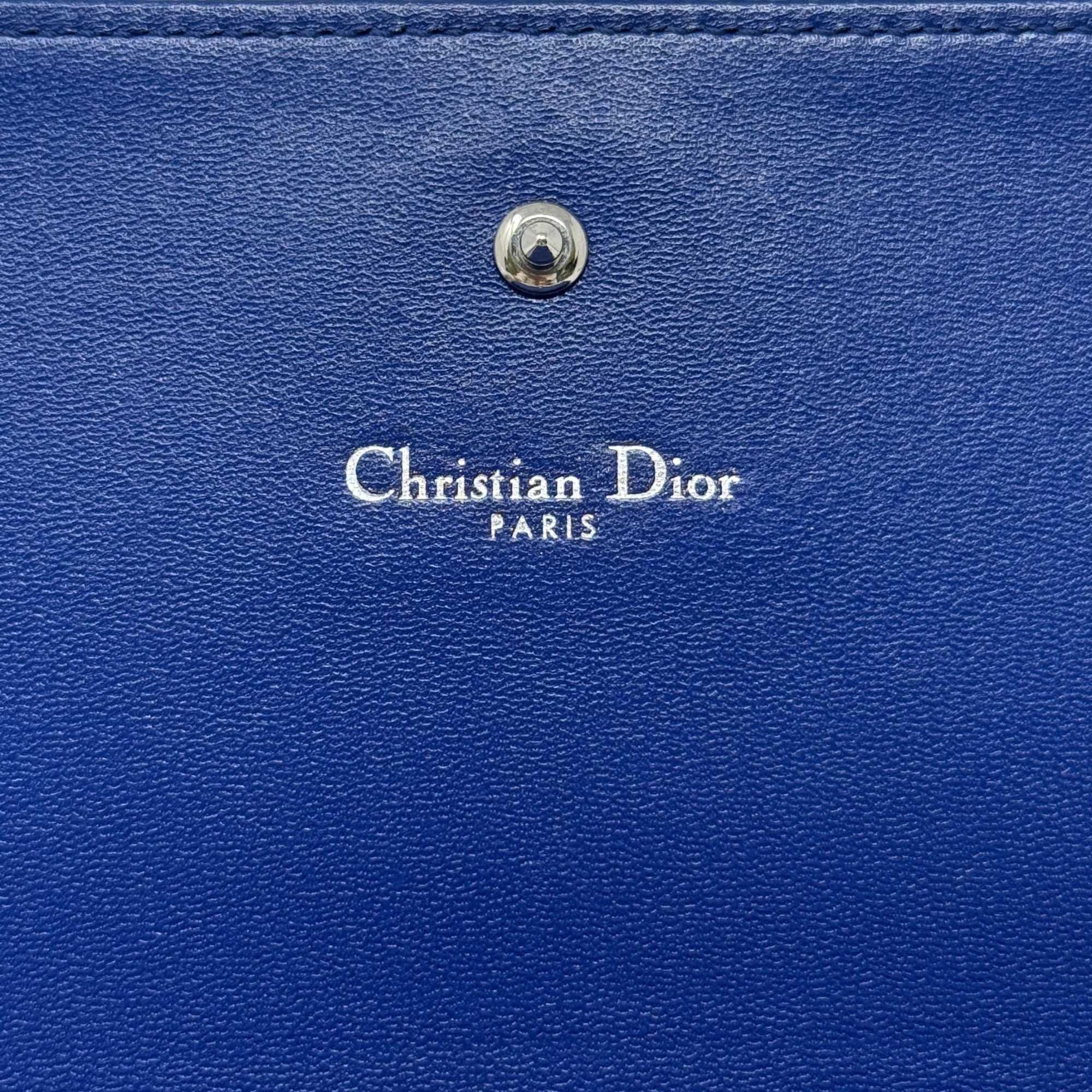 Dior Blue Diorama Wallet On Chain