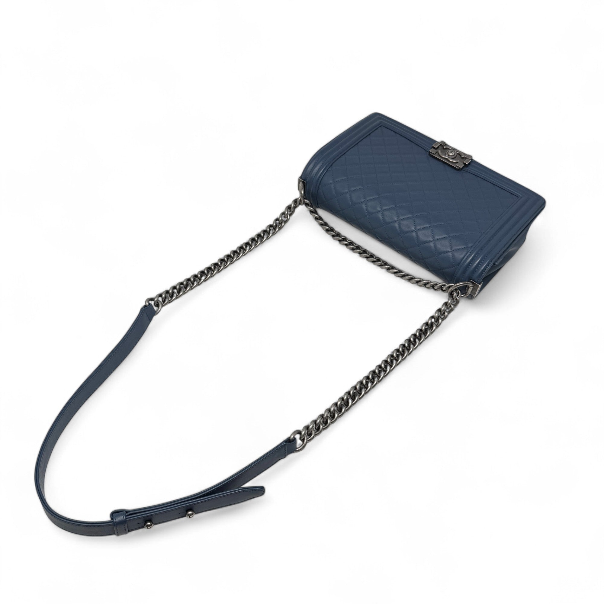 Chanel Blue Large Boy Bag