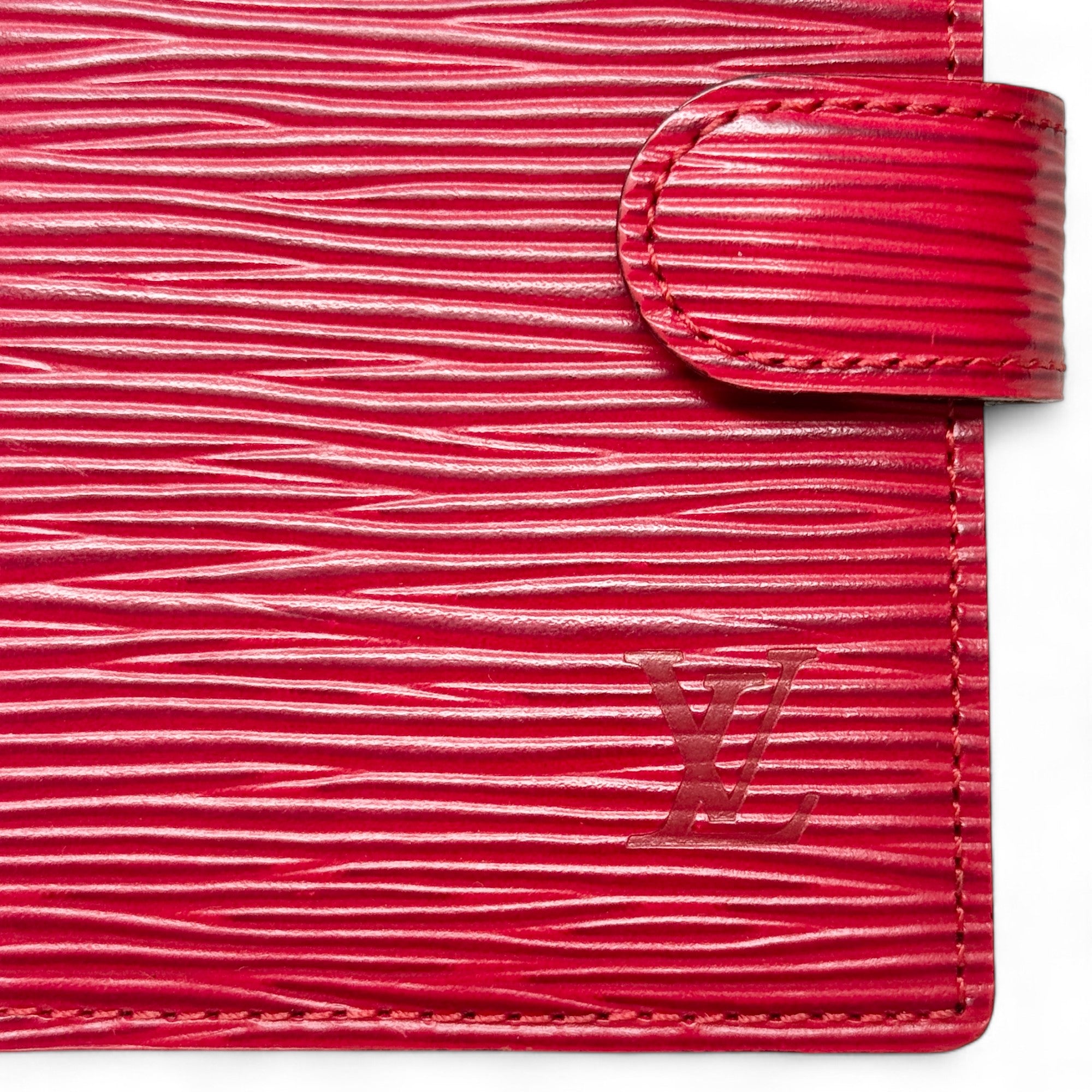 Louis Vuitton Red Epi Card Holder Wallet