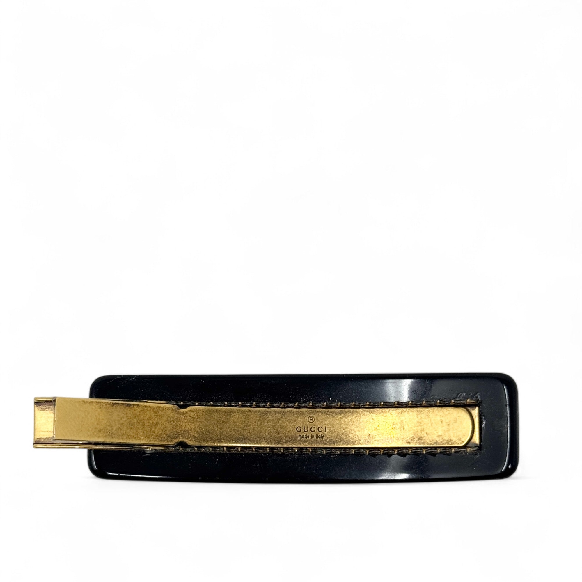 Gucci Black Resin Crystal Hair Clip