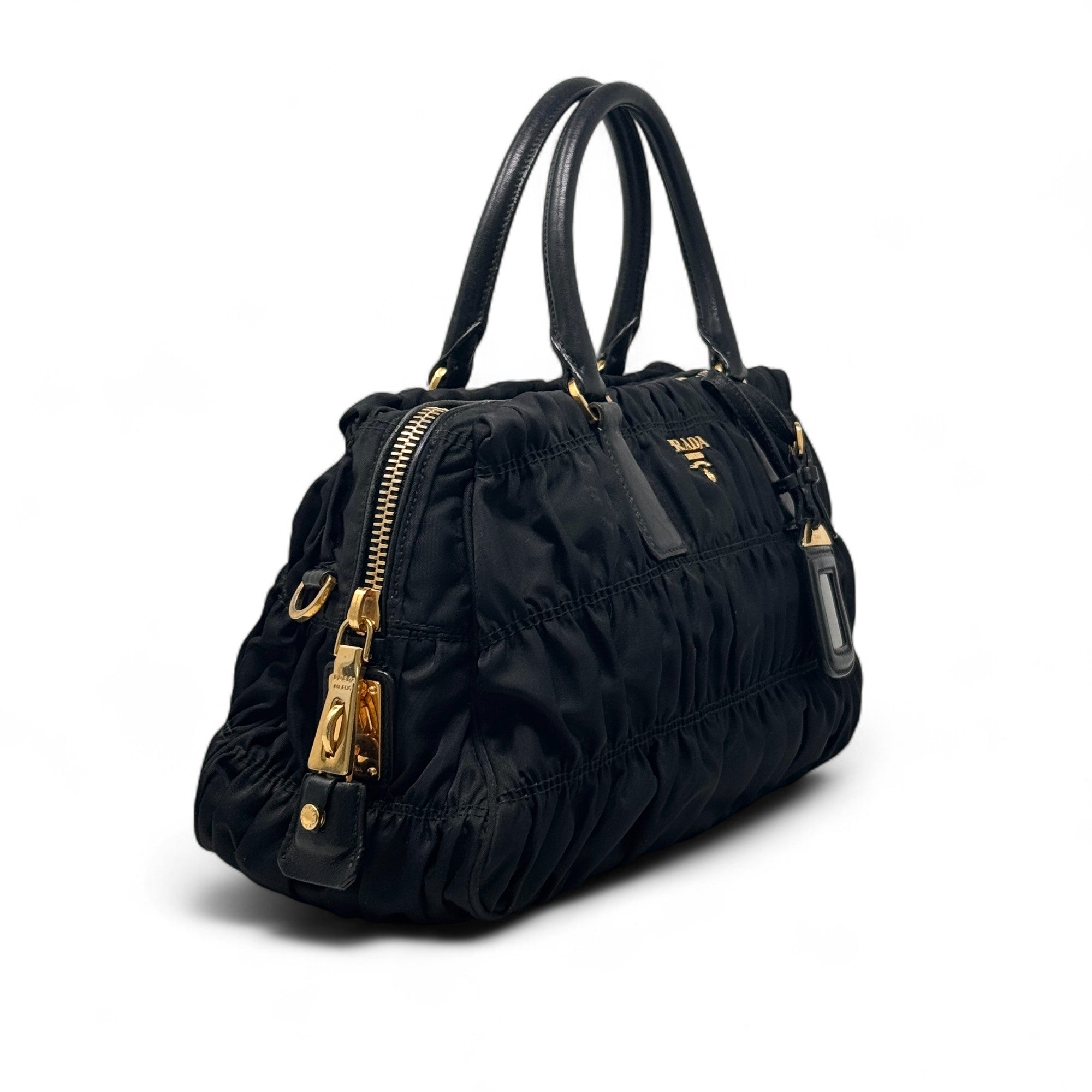Prada Black Nylon Tessuto Gaufre Bag