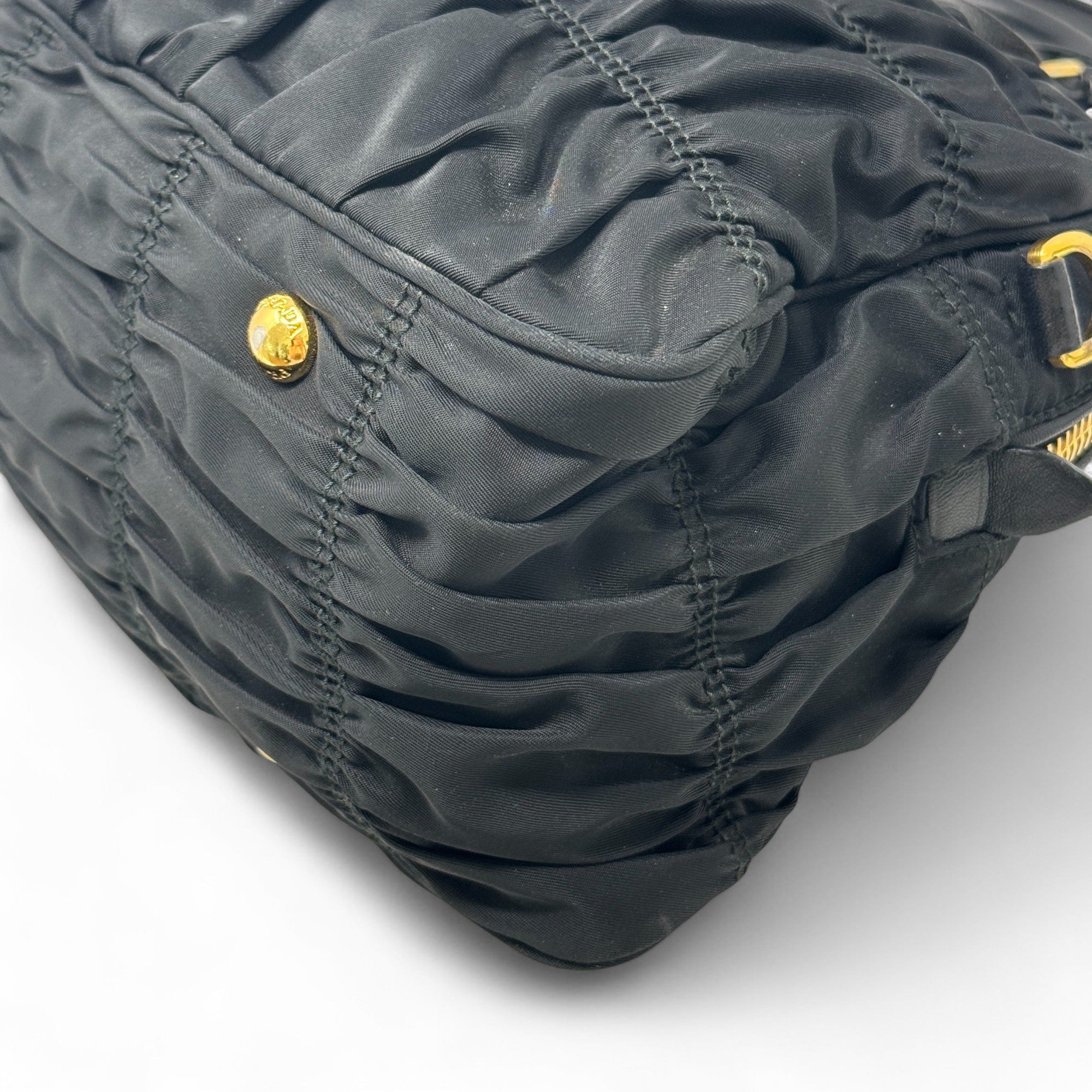 Prada Black Nylon Tessuto Gaufre Bag