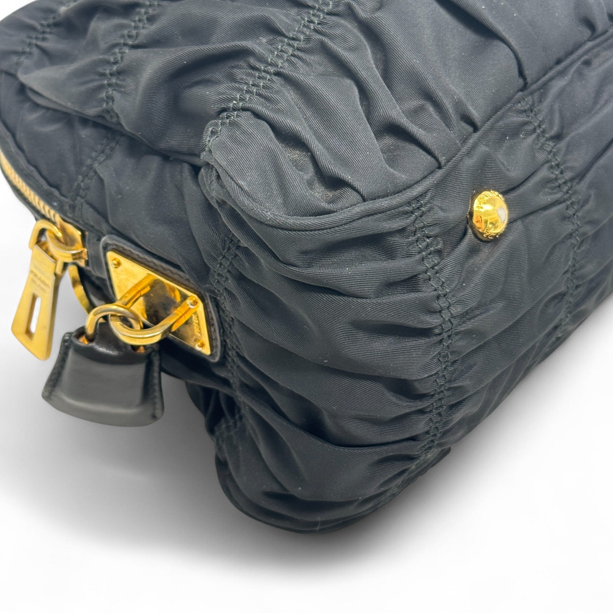 Prada Black Nylon Tessuto Gaufre Bag