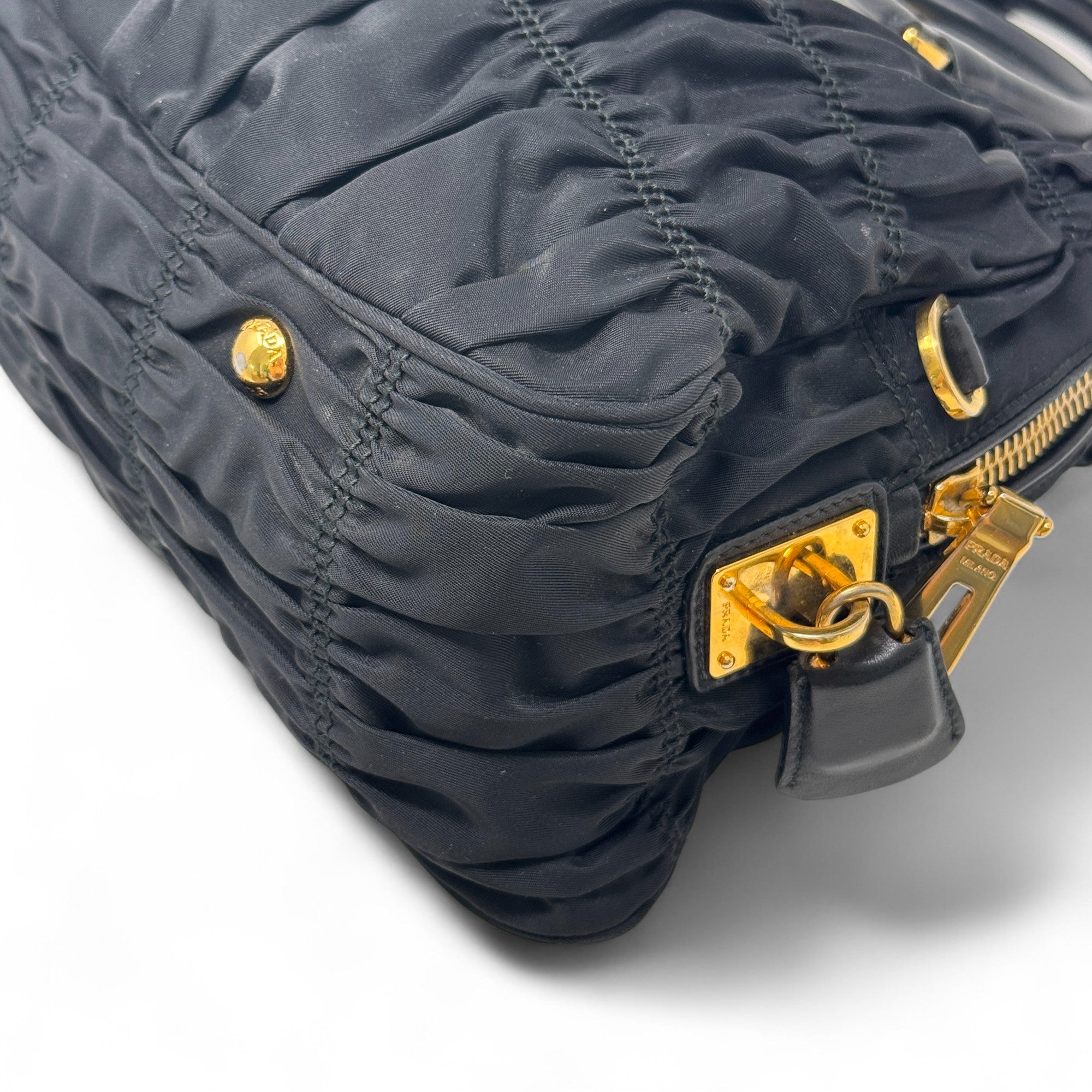 Prada Black Nylon Tessuto Gaufre Bag