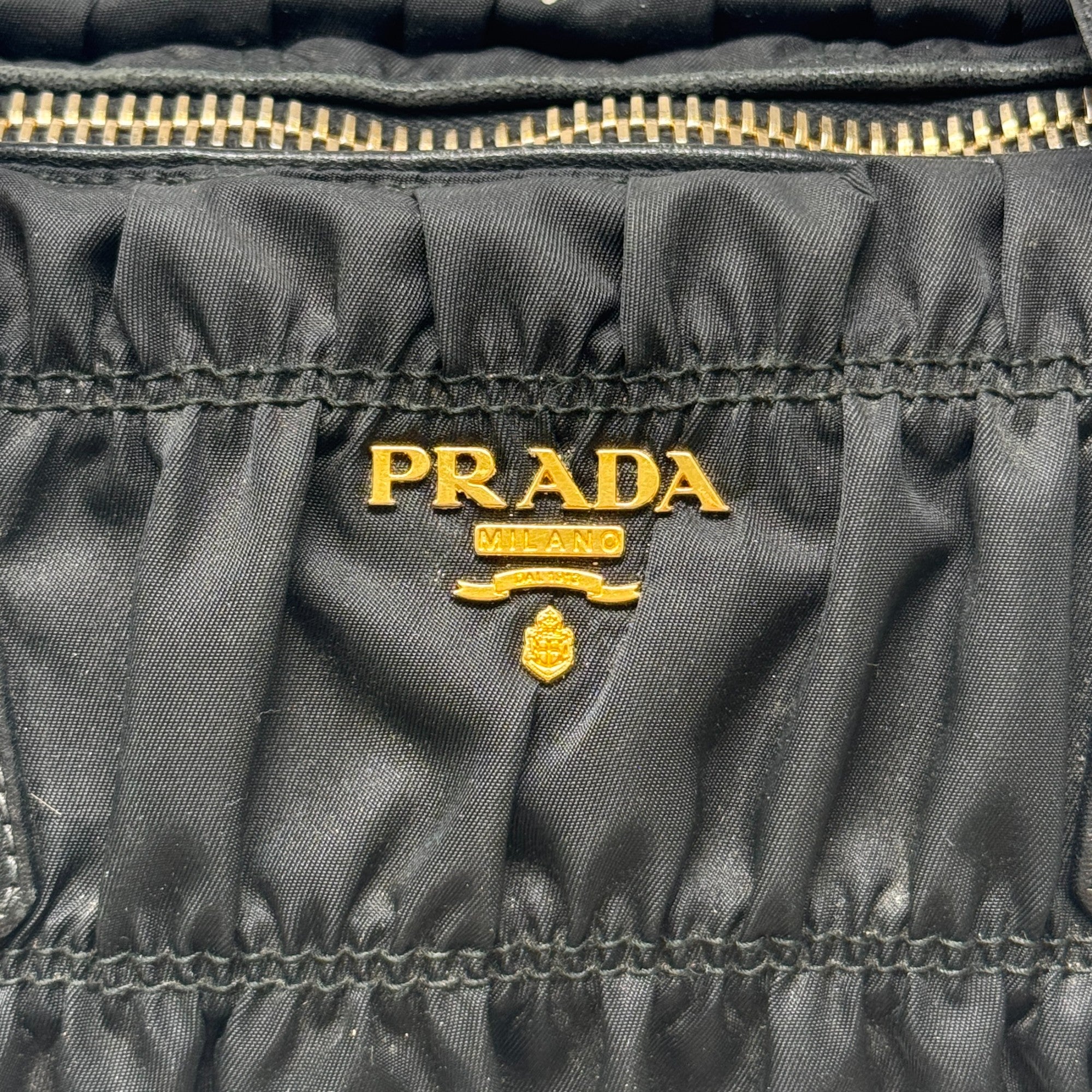 Prada Black Nylon Tessuto Gaufre Bag