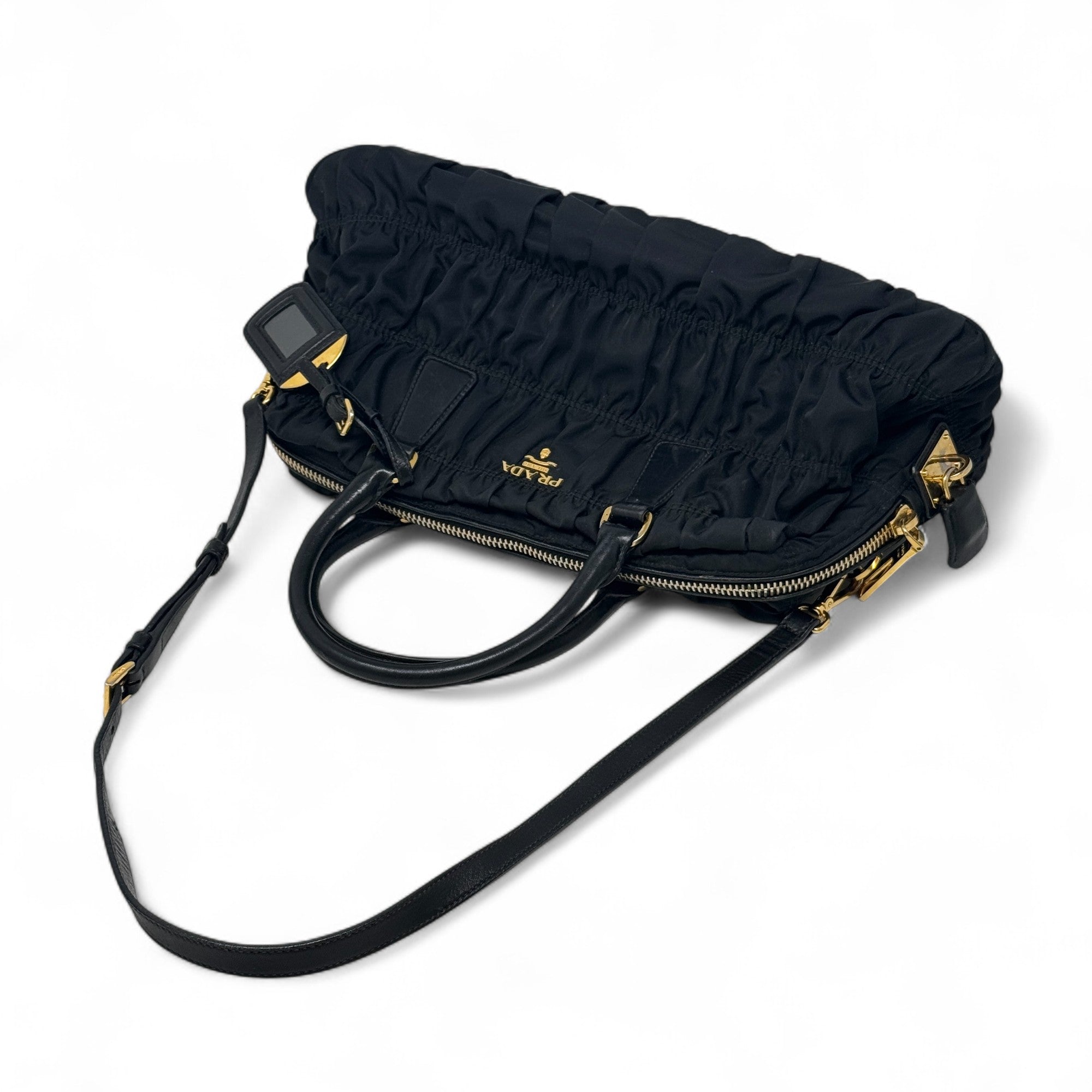 Prada Black Nylon Tessuto Gaufre Bag