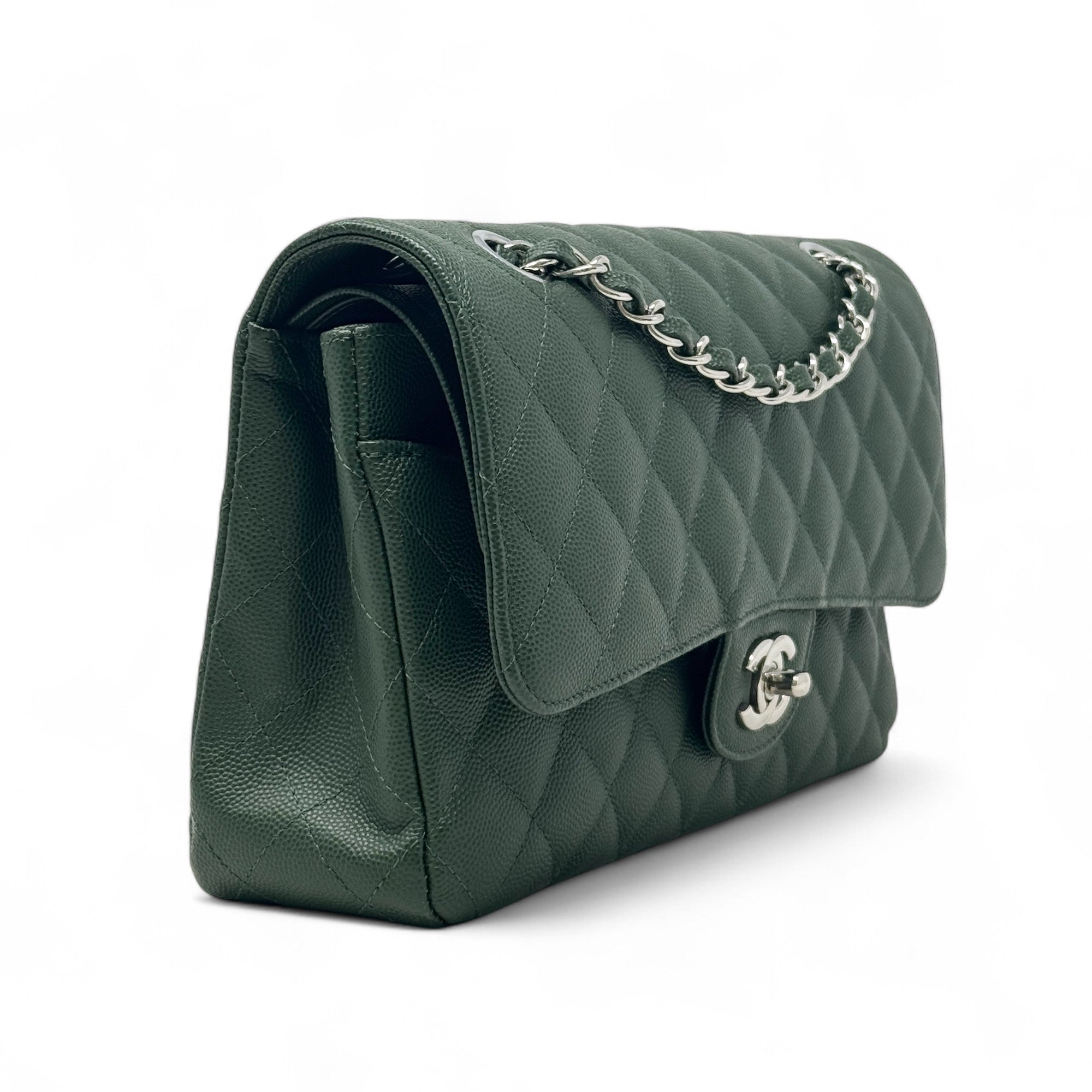 Chanel Green Medium Classic Flap
