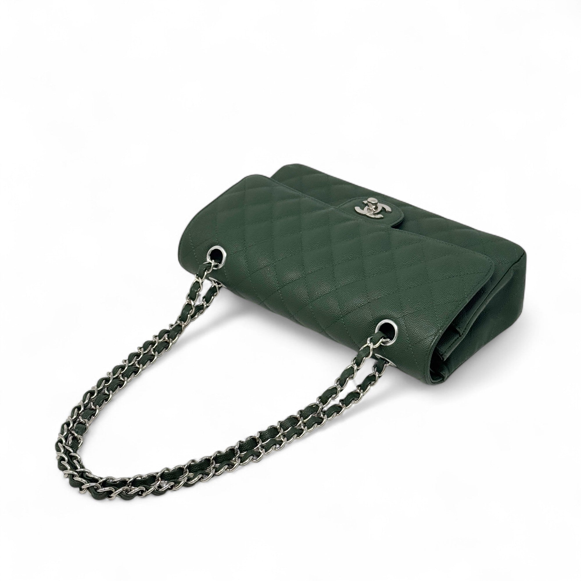 Chanel Green Medium Classic Flap
