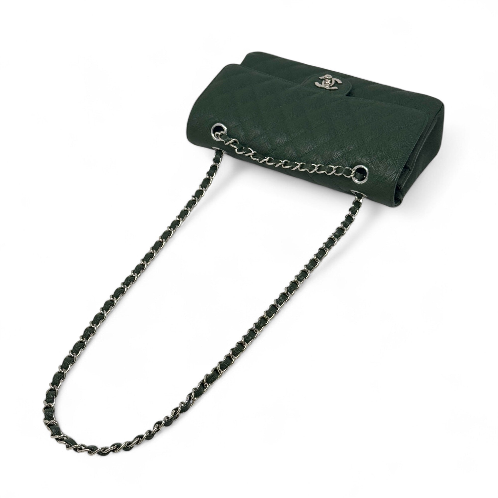 Chanel Green Medium Classic Flap