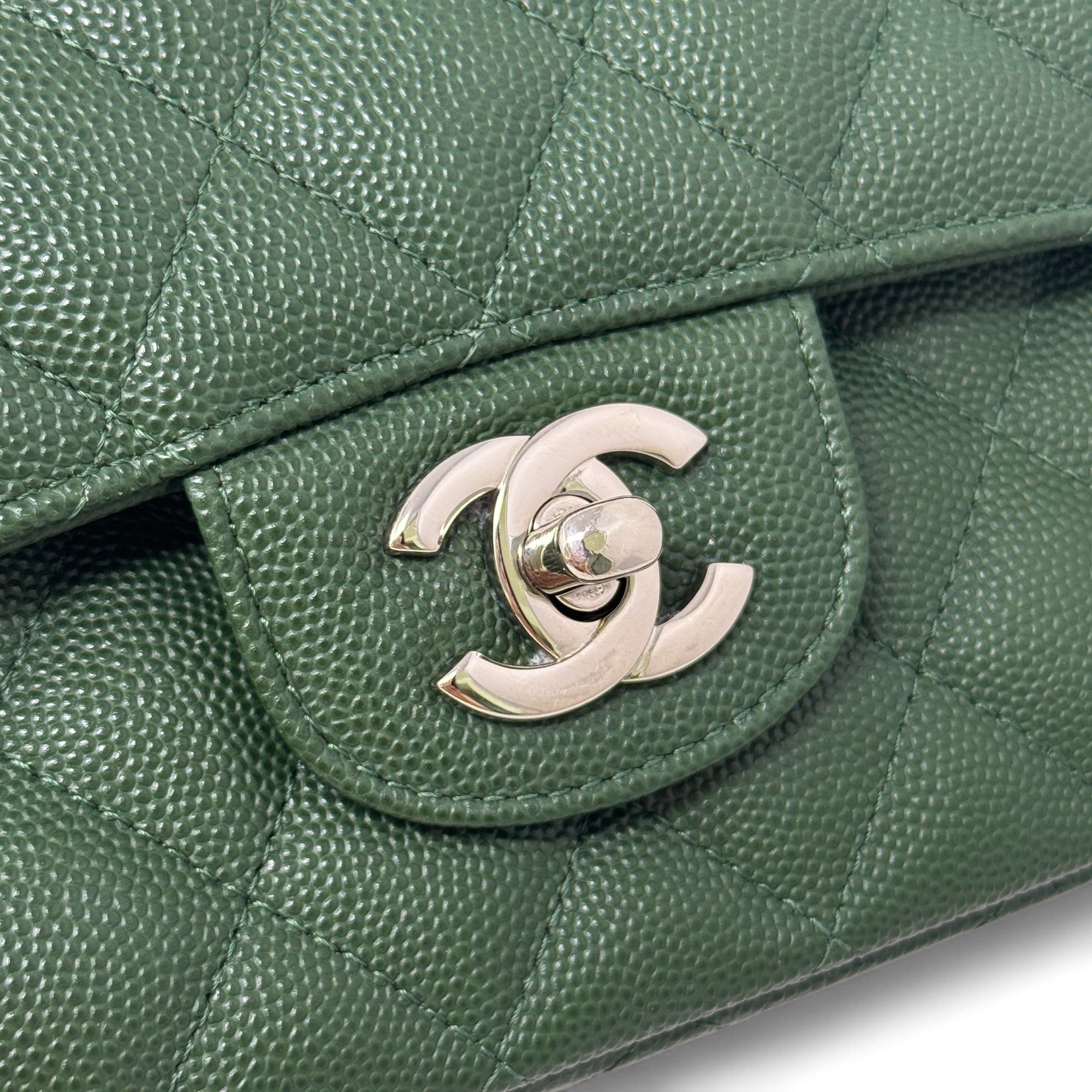 Chanel Green Medium Classic Flap