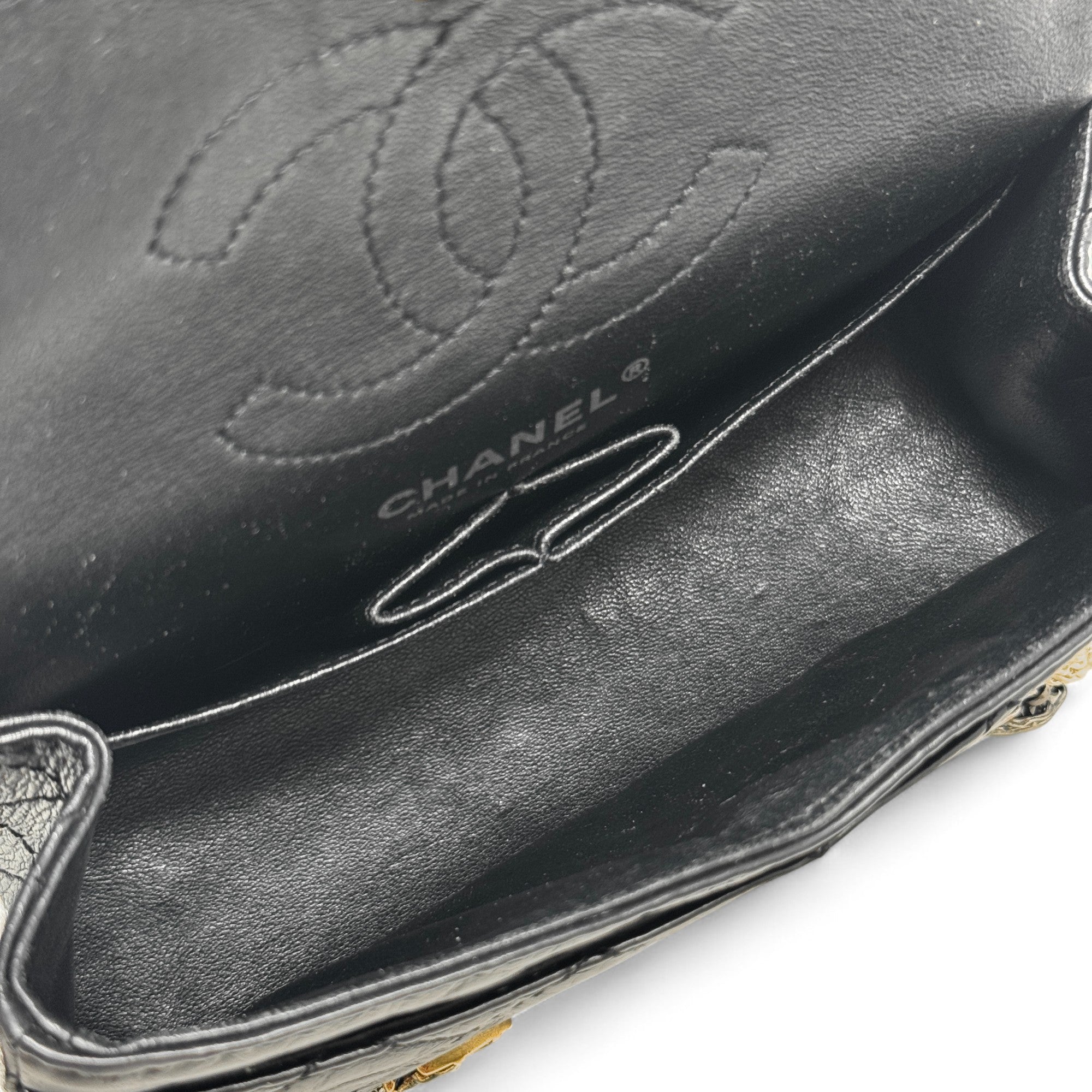 Chanel Black Charms 2.55 Reissue 224 Flap