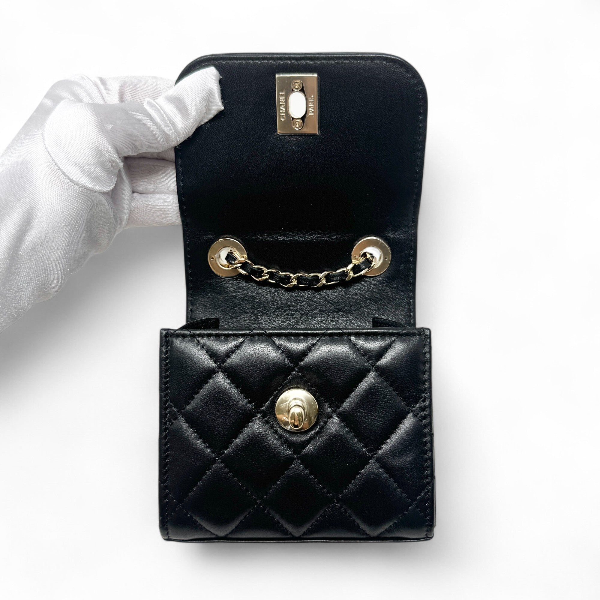 Chanel Black Micro Trendy CC Flap