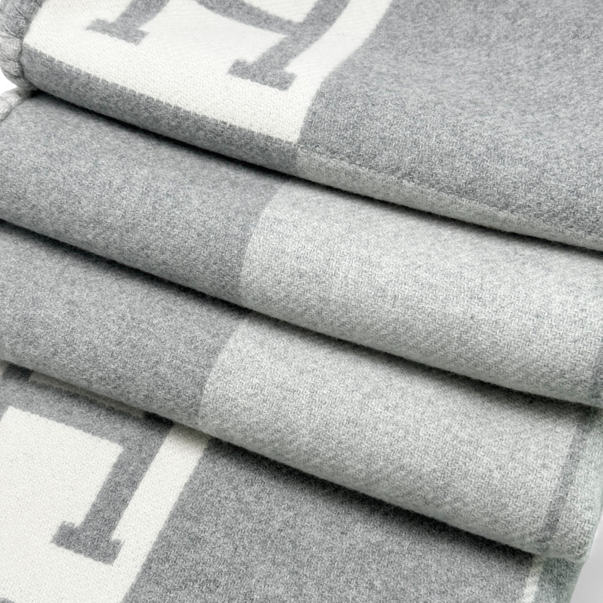 Hermes Gris Fonce Avalon Throw Blanket