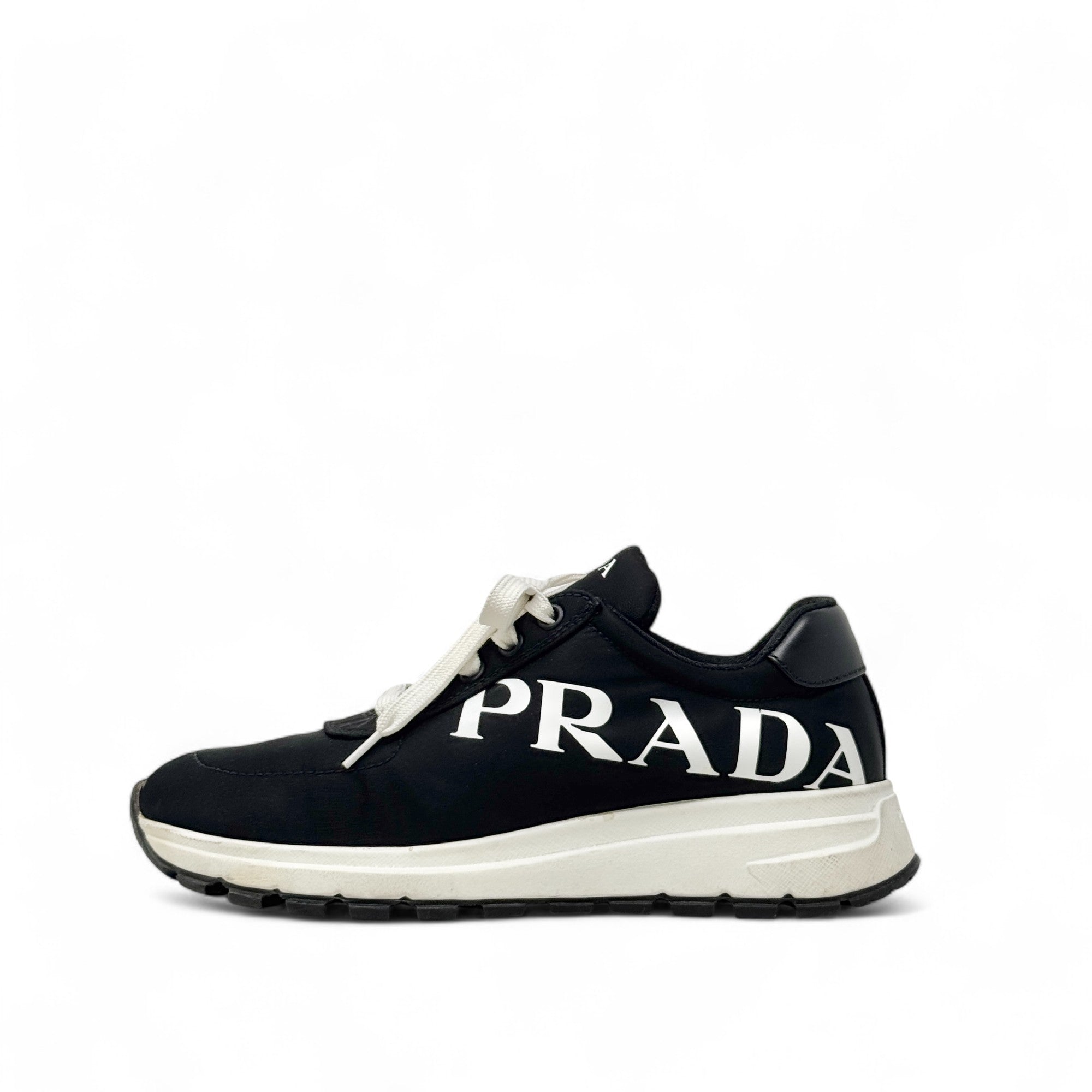 Prada Black Logo Re-Nylon Sneakers 37