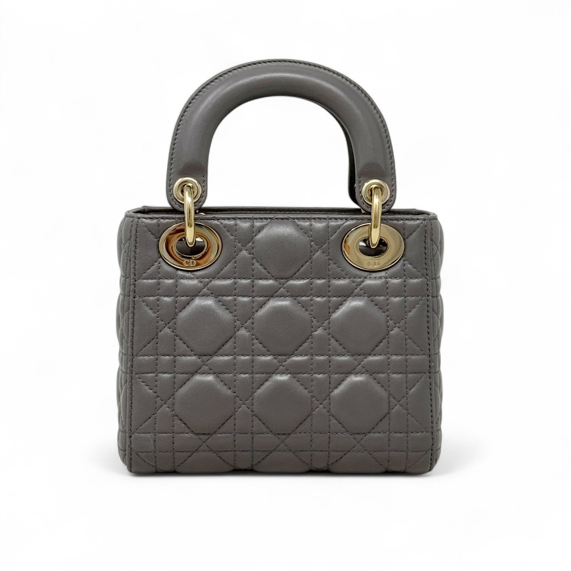 Dior Grey Mini Lady Dior Bag