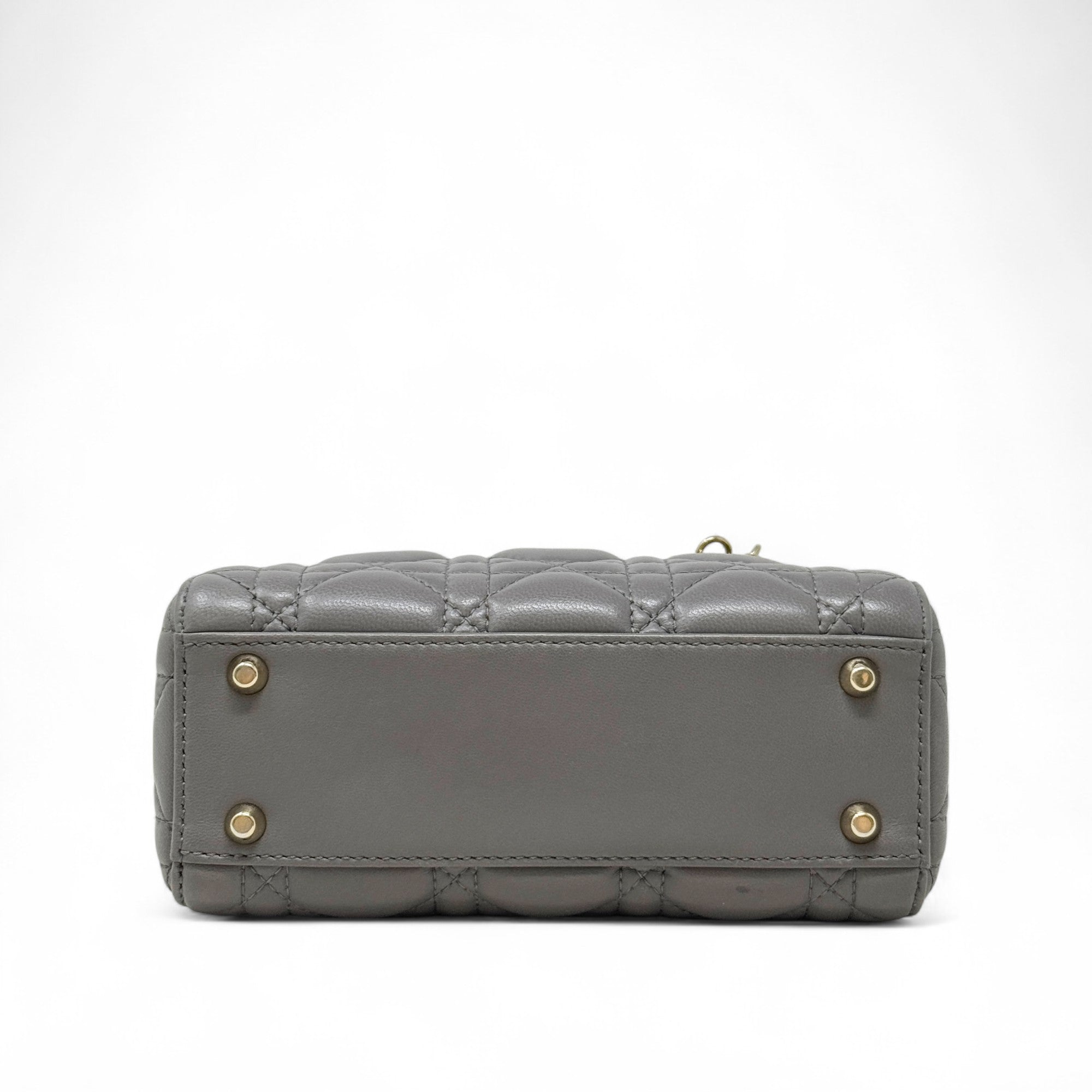Dior Grey Mini Lady Dior Bag