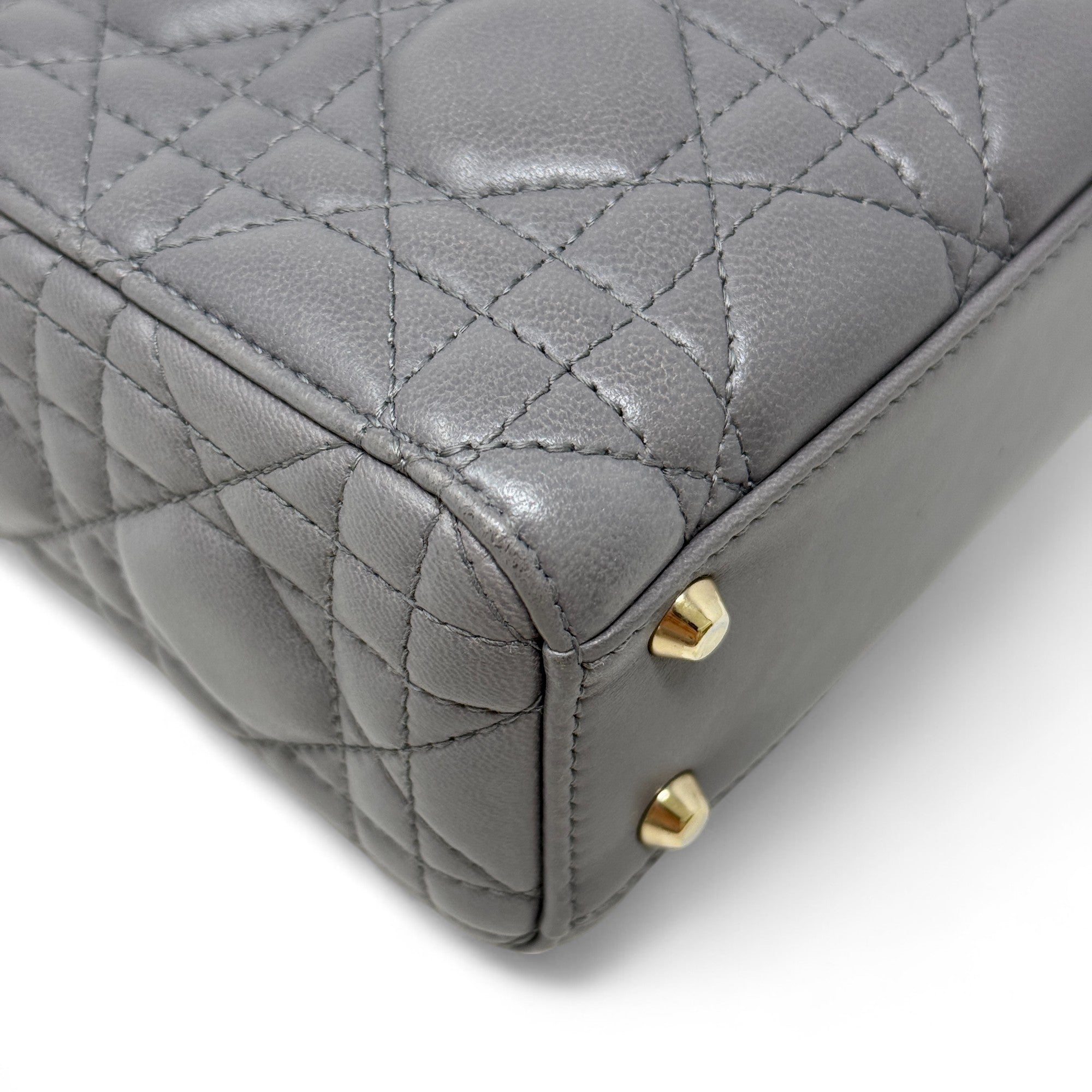 Dior Grey Mini Lady Dior Bag
