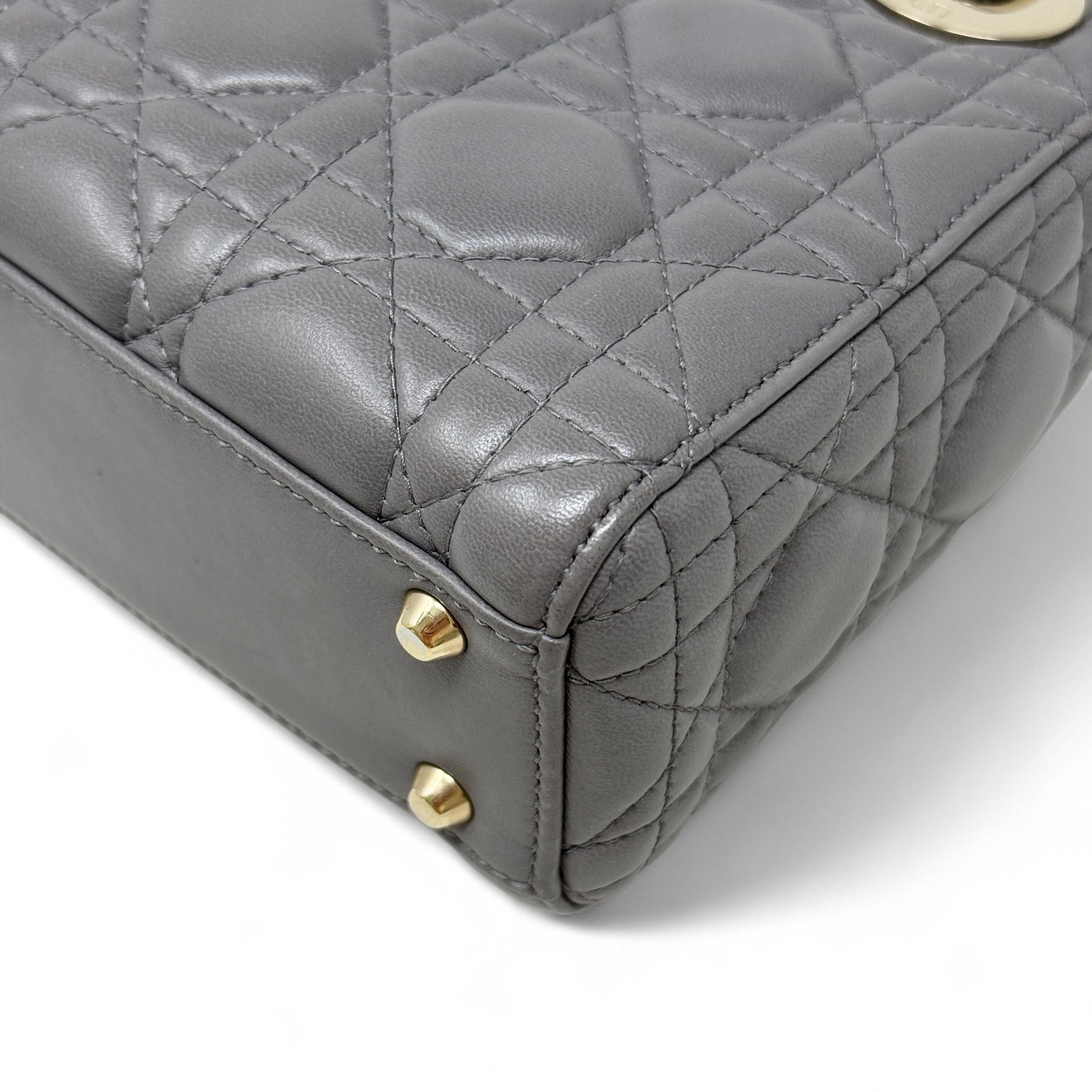 Dior Grey Mini Lady Dior Bag