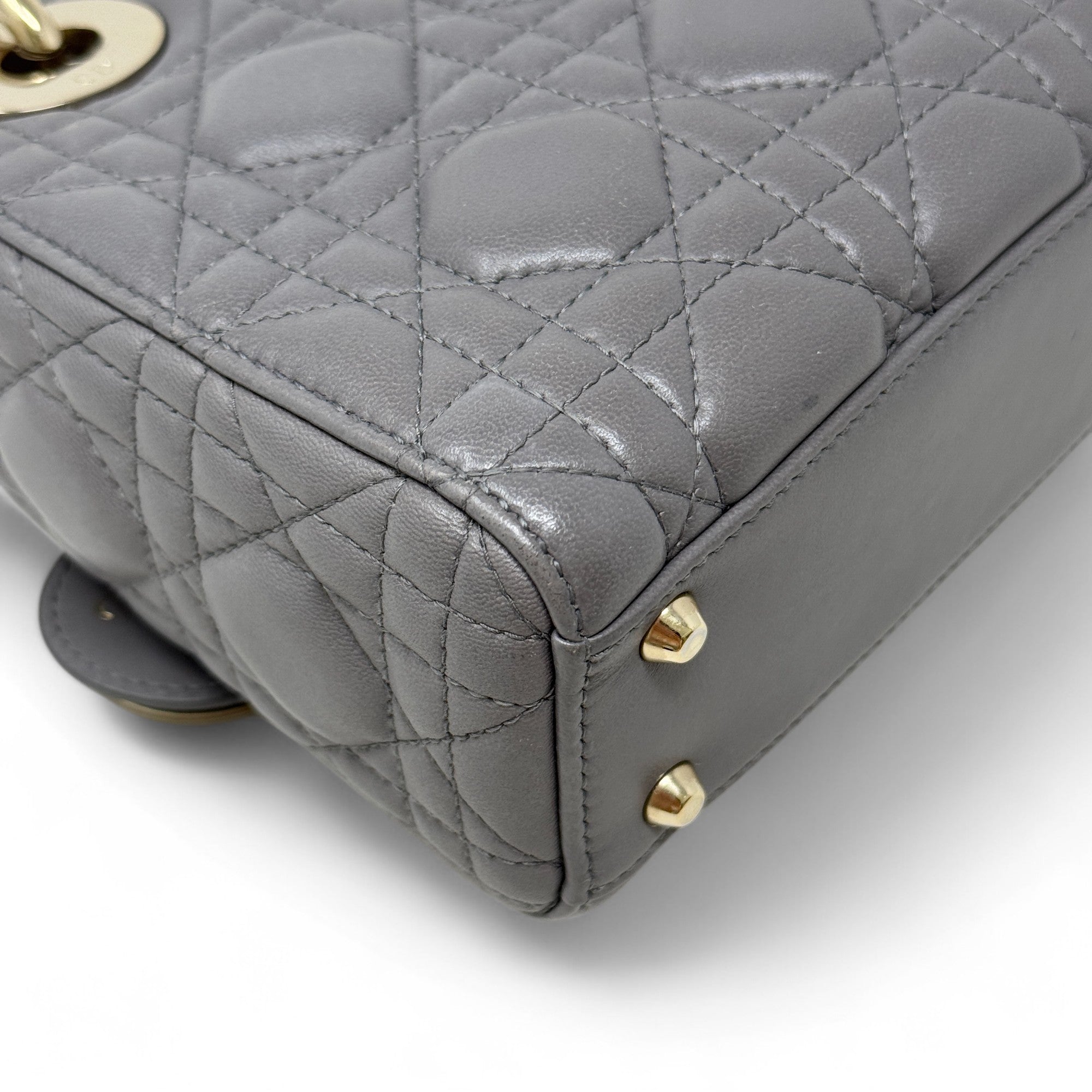 Dior Grey Mini Lady Dior Bag
