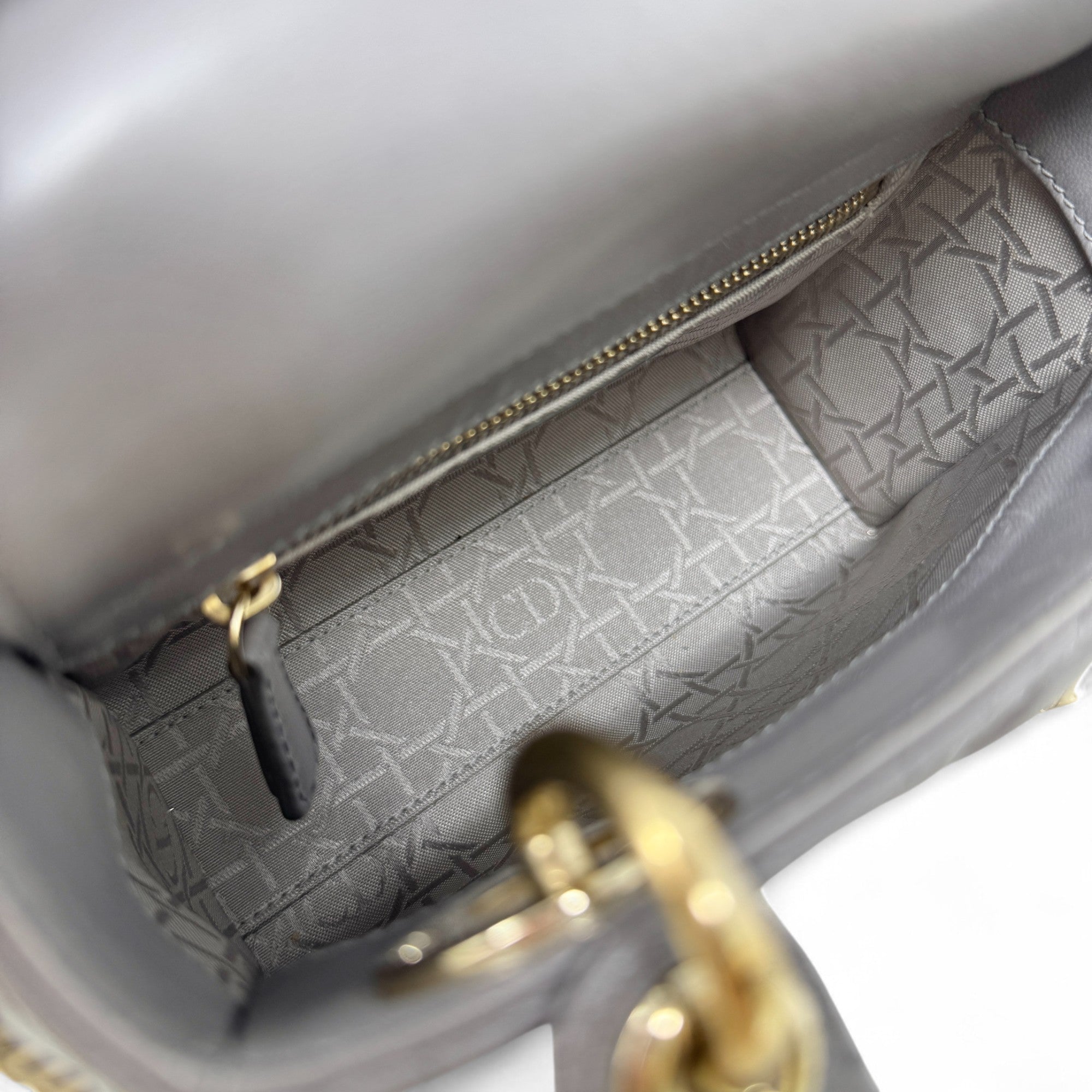 Dior Grey Mini Lady Dior Bag