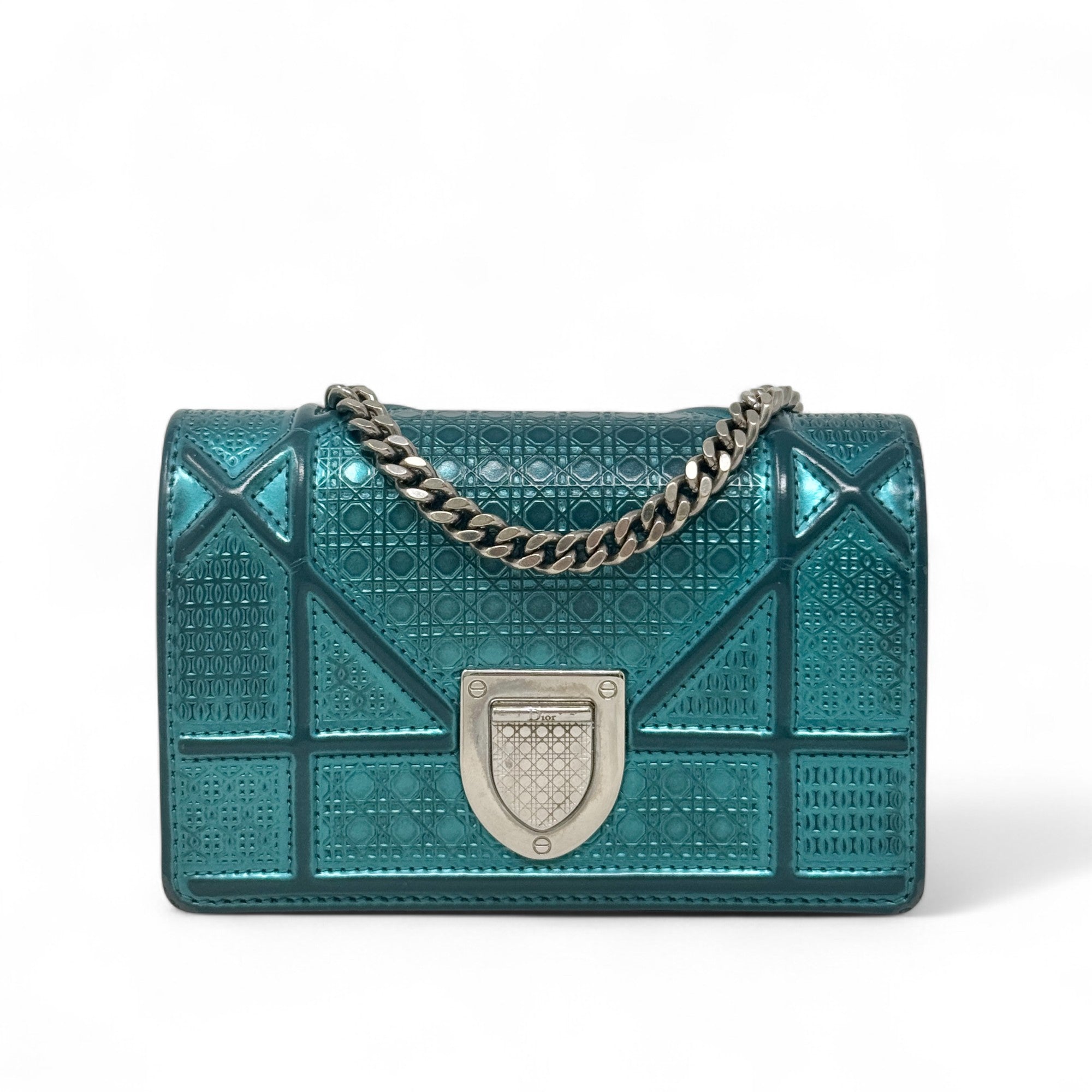 Dior Turquoise Micro Diorama Bag