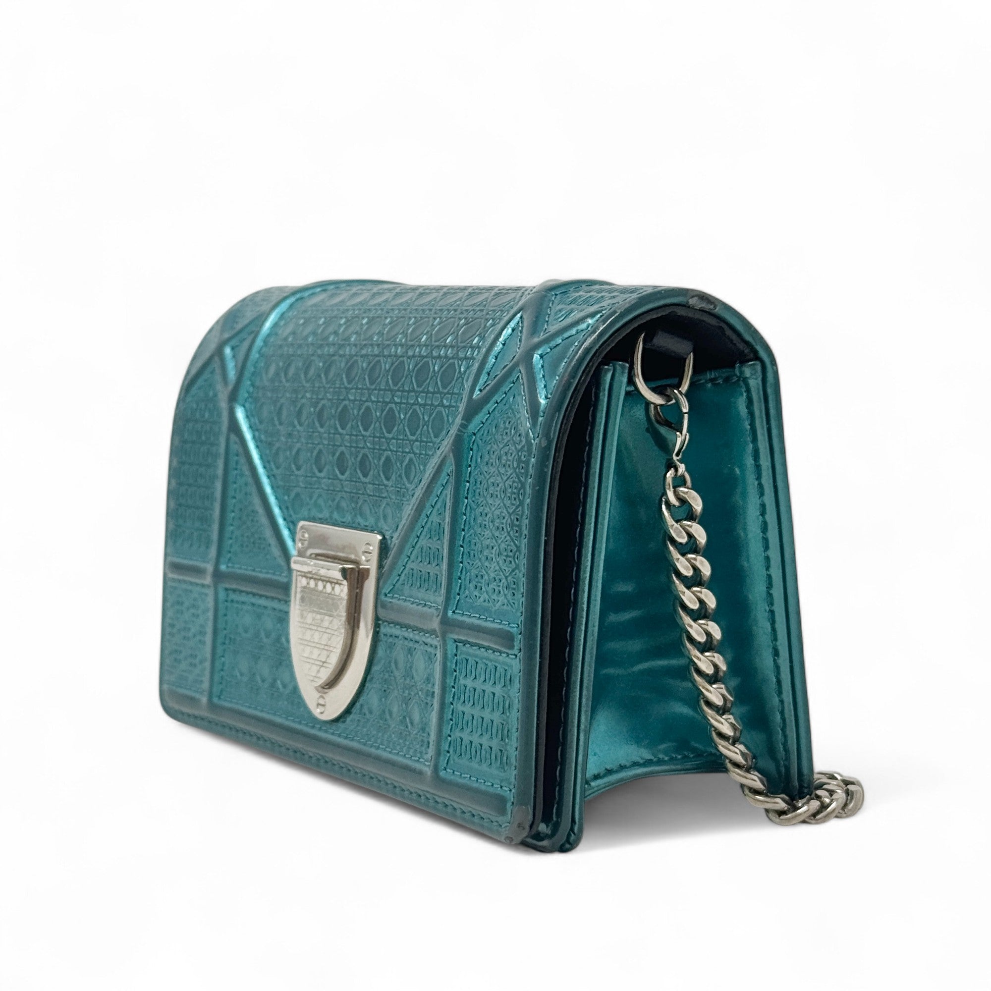 Dior Turquoise Micro Diorama Bag