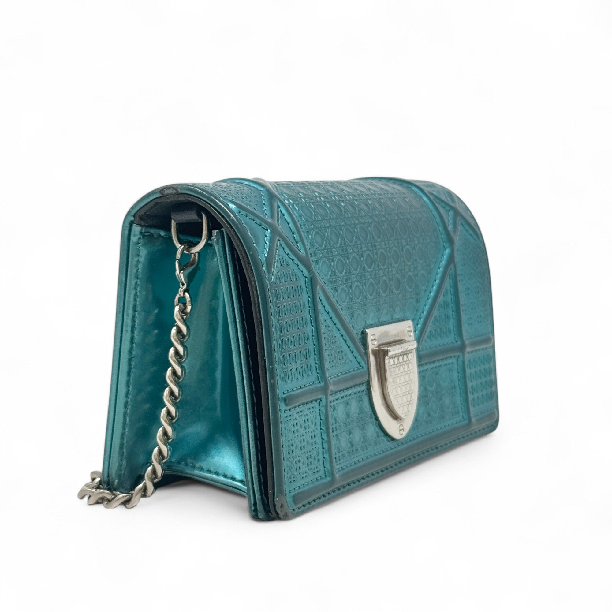 Dior Turquoise Micro Diorama Bag