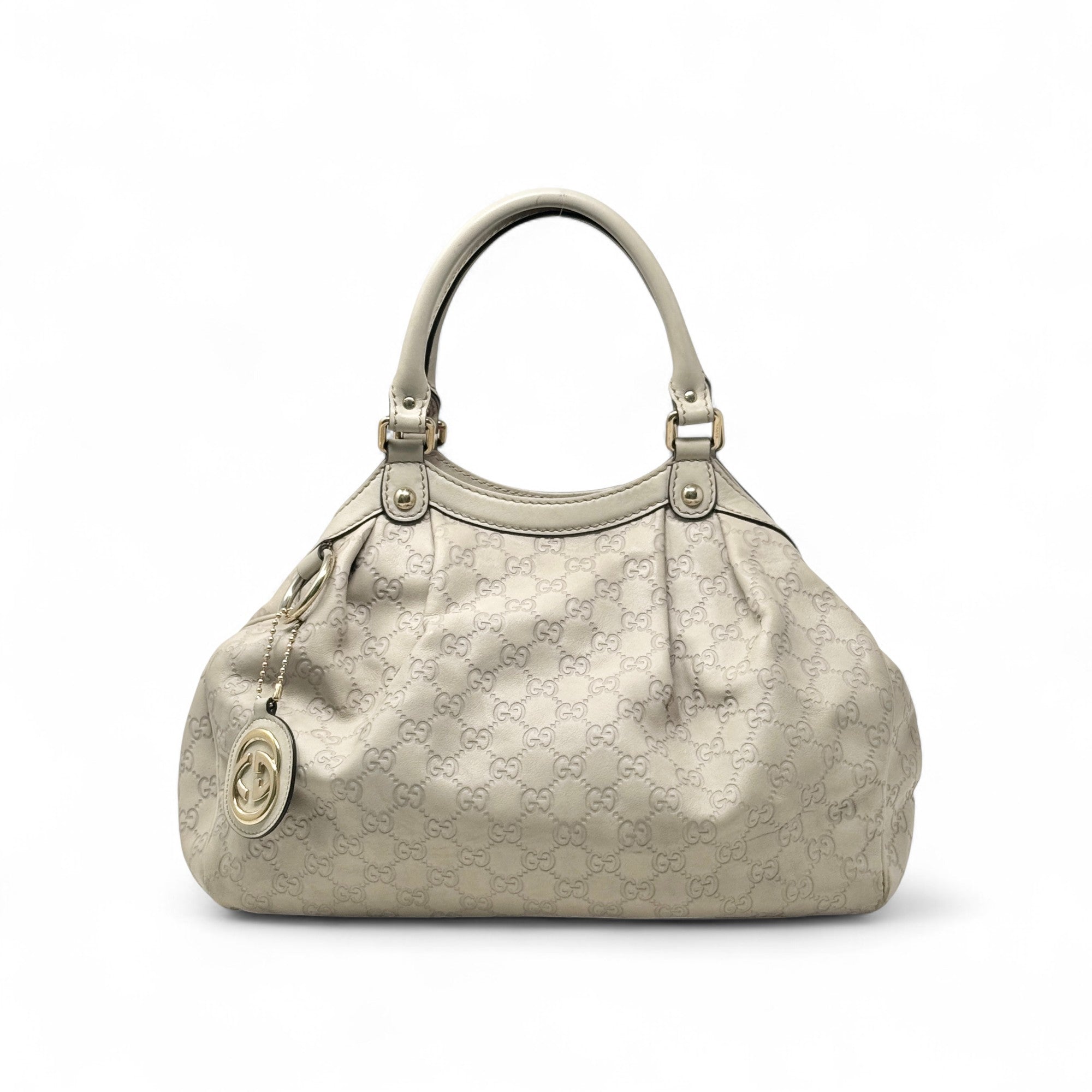 Gucci Ivory Guccissima Sukey Tote